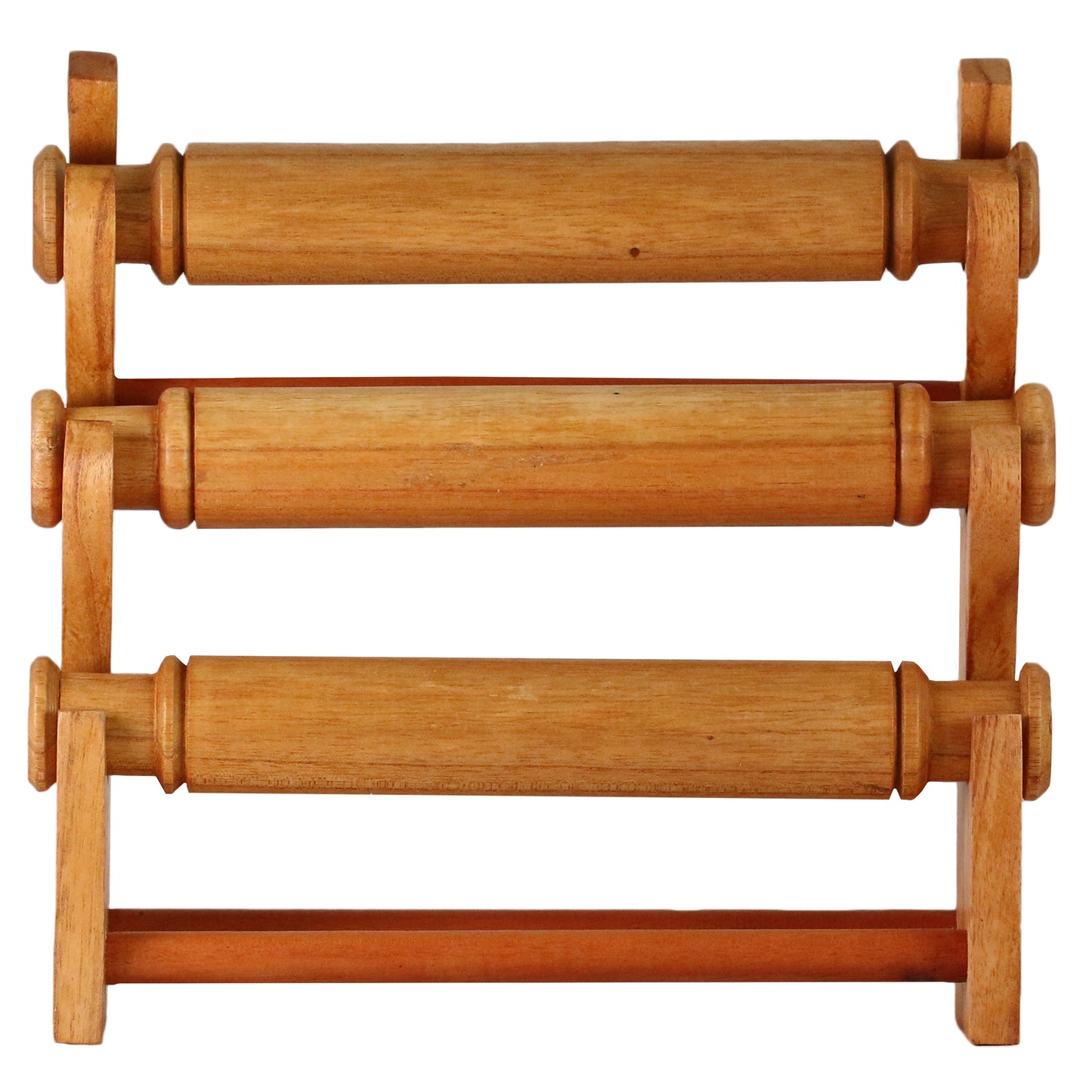 Wooden Bracelet Display Stand Natural 30cm | 3-Tier Jewelry Organizer