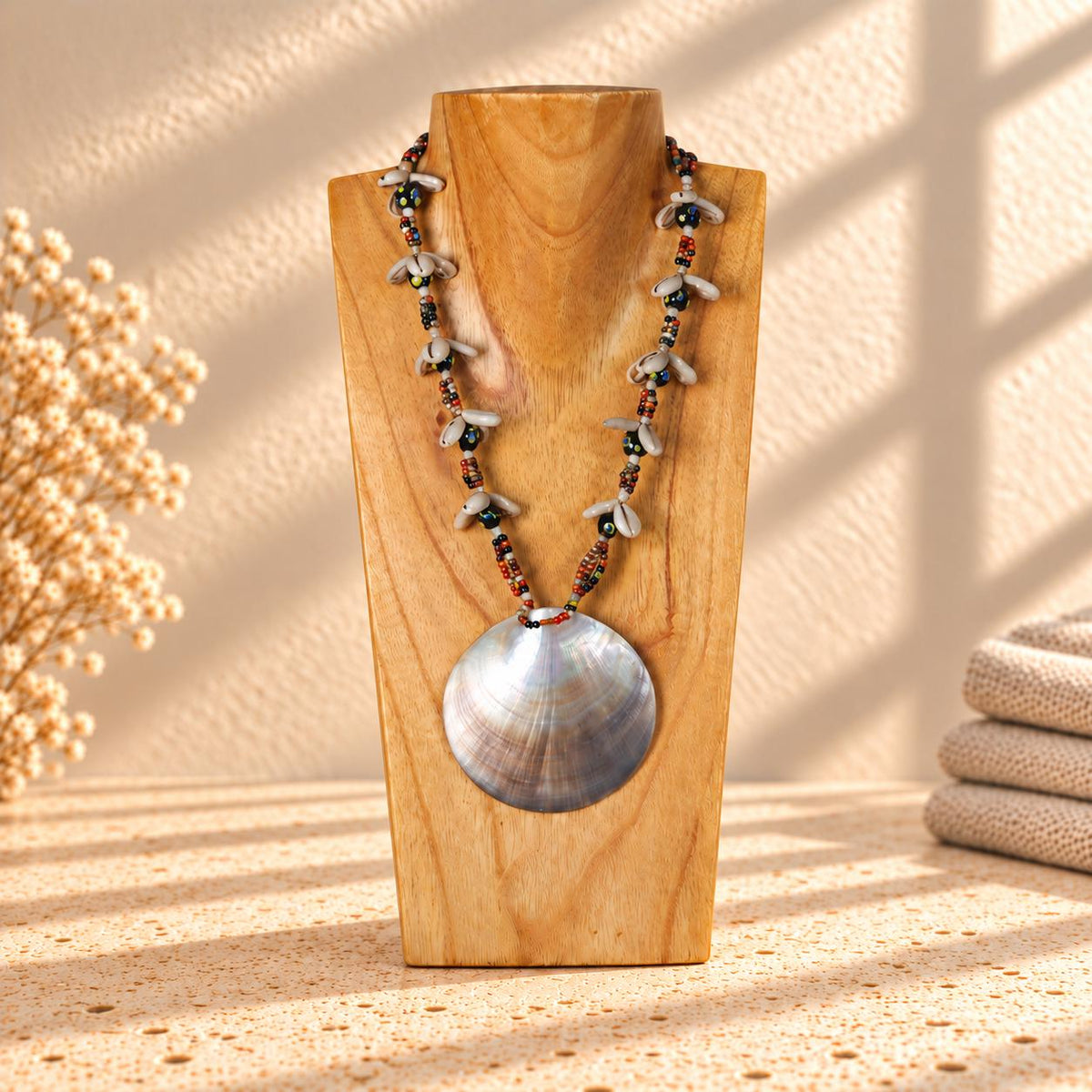 Wooden Necklace Display Bust, Natural Wood – Choose 20, 30 or 40 cm / 8, 12 or 16 in