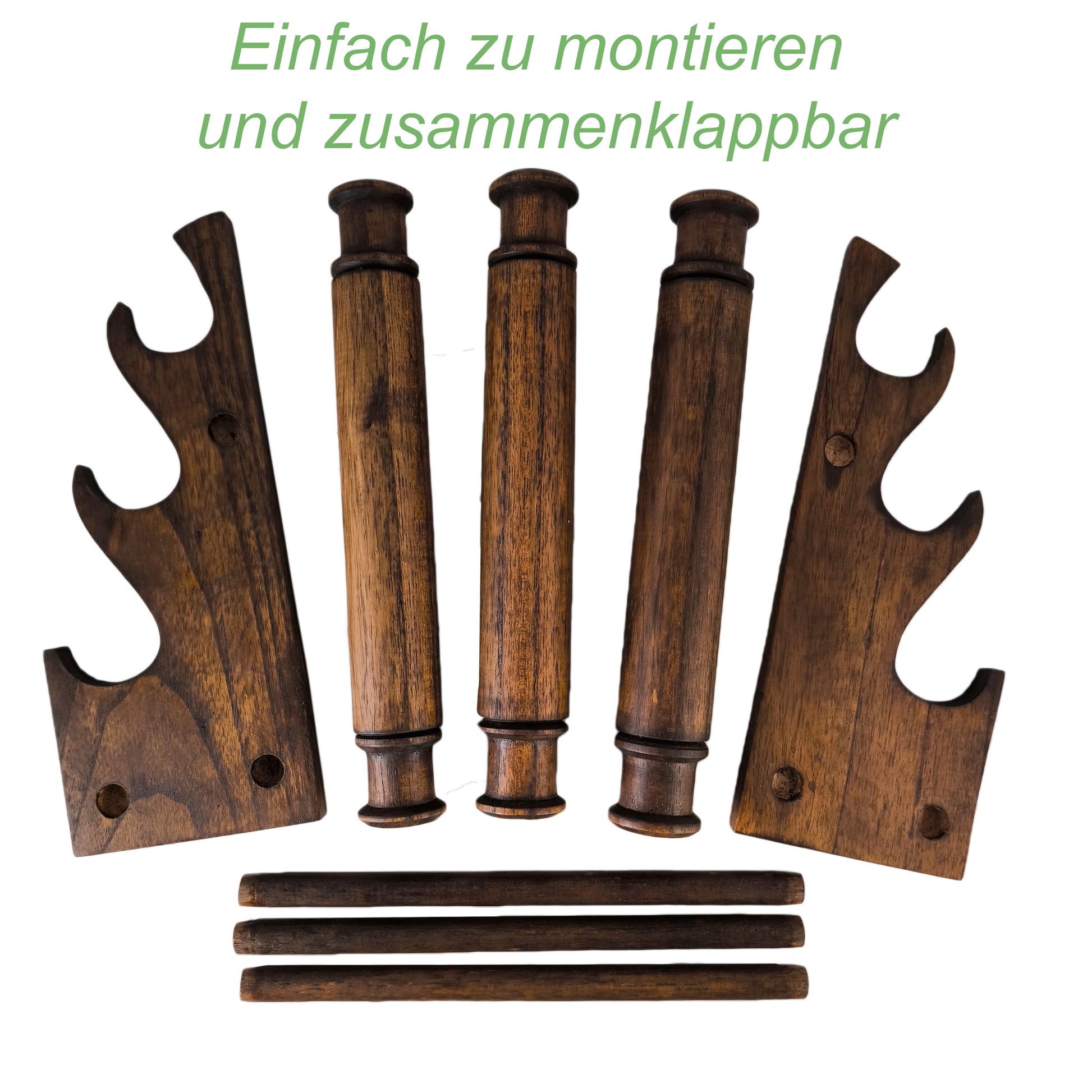 Wooden Bracelet Display Stand Deep Brown 30cm | 3-Tier Jewelry Organizer