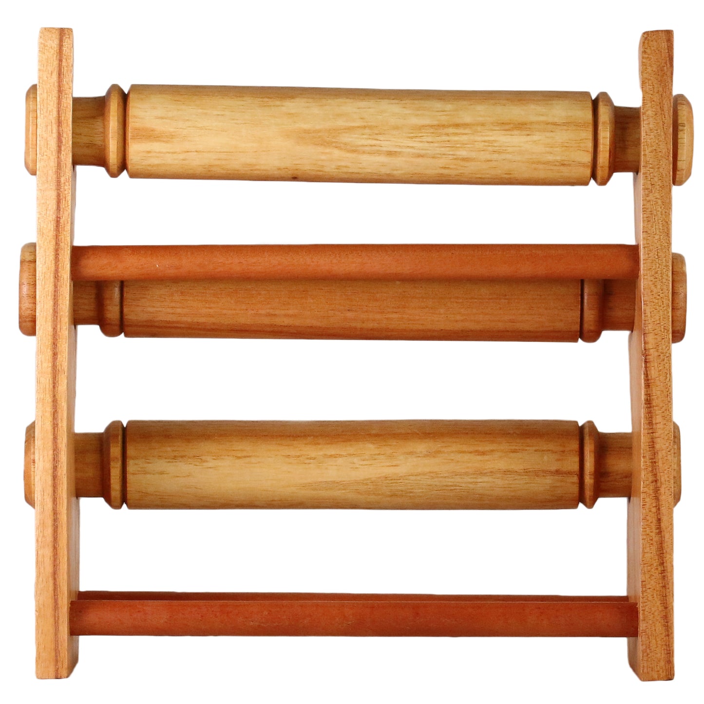 Wooden Bracelet Display Stand Natural 30cm | 3-Tier Jewelry Organizer