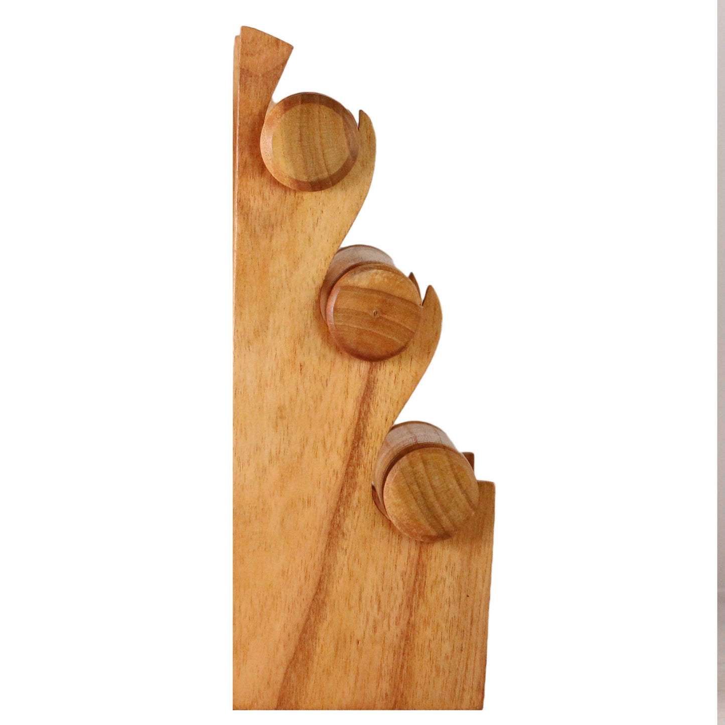 Wooden Bracelet Display Stand Natural 30cm | 3-Tier Jewelry Organizer