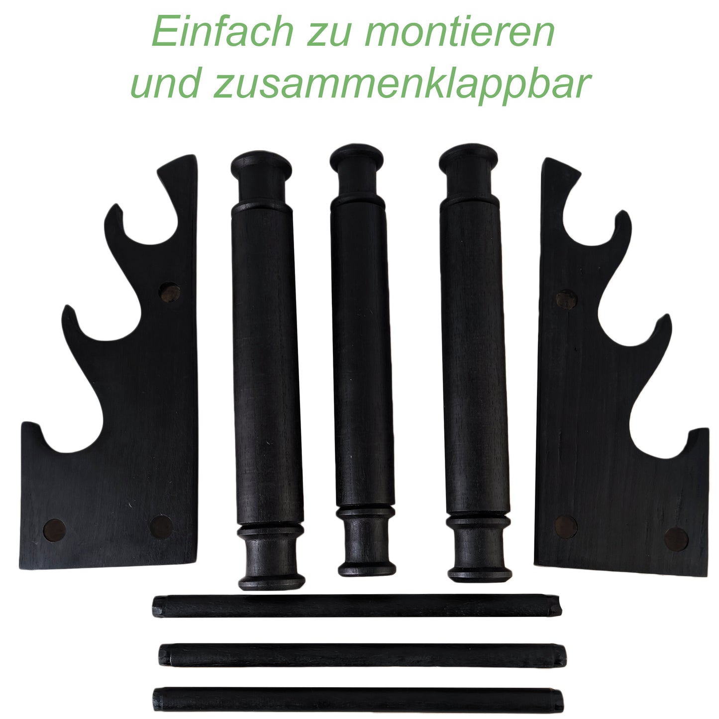 Wooden Bracelet Display Stand Black 30cm | 3-Tier Jewelry Organizer