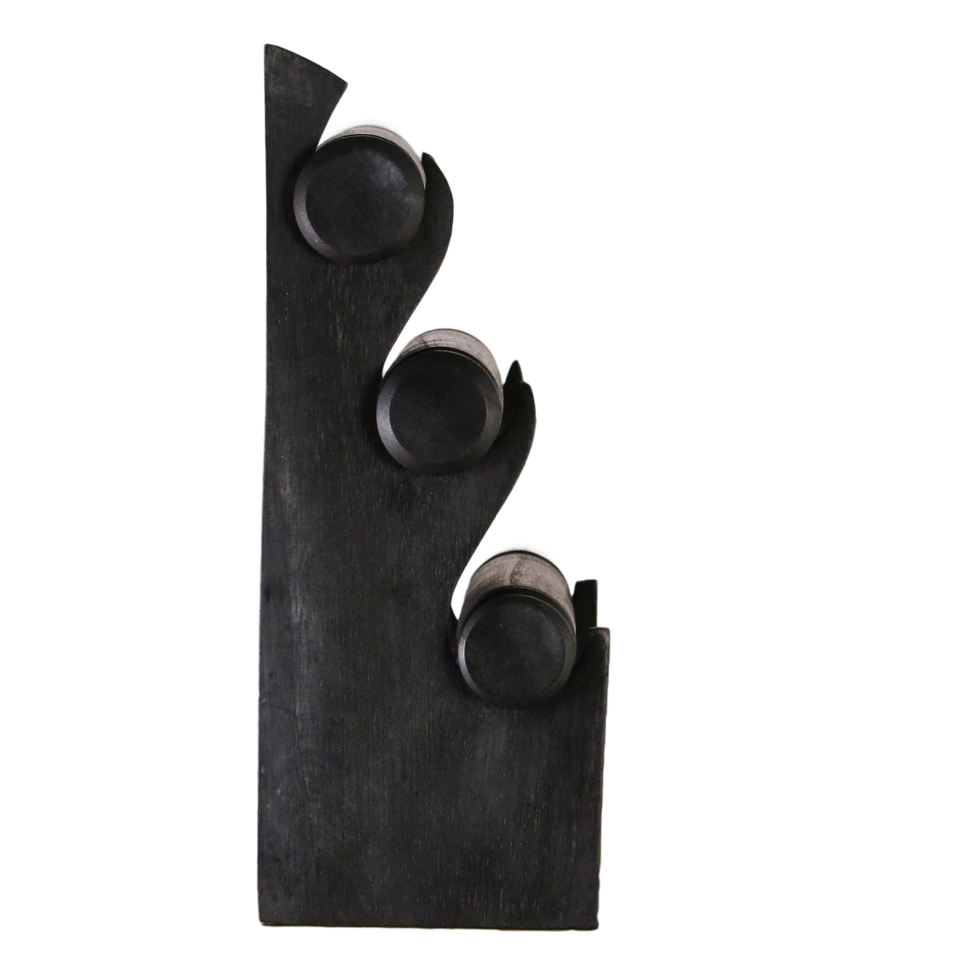 Wooden Bracelet Display Stand Black 30cm | 3-Tier Jewelry Organizer