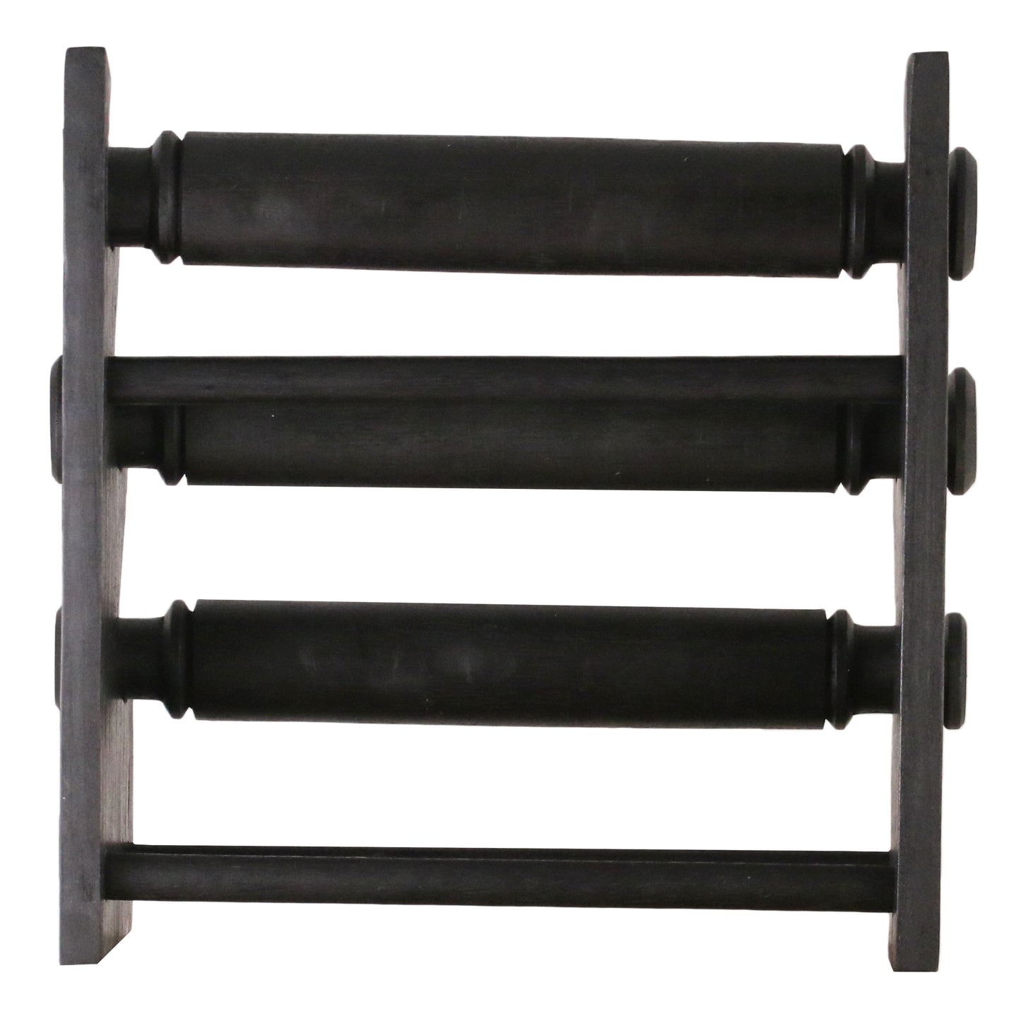 Wooden Bracelet Display Stand Black 30cm | 3-Tier Jewelry Organizer