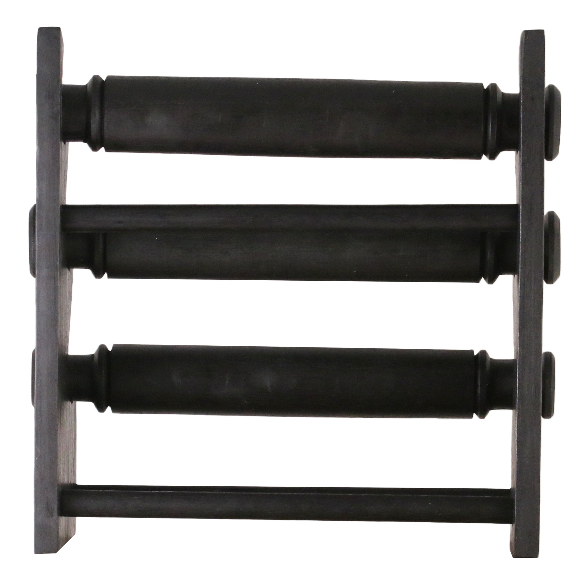 Wooden Bracelet Display Stand Black 30cm | 3-Tier Jewelry Organizer