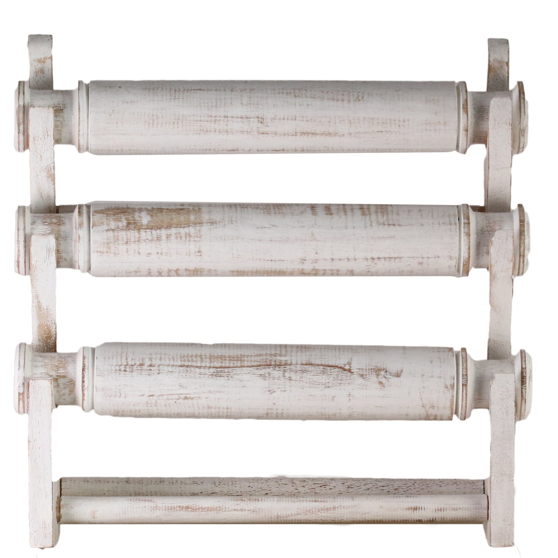 Wooden Bracelet Display Stand White 30cm | 3-Tier Jewelry Organizer