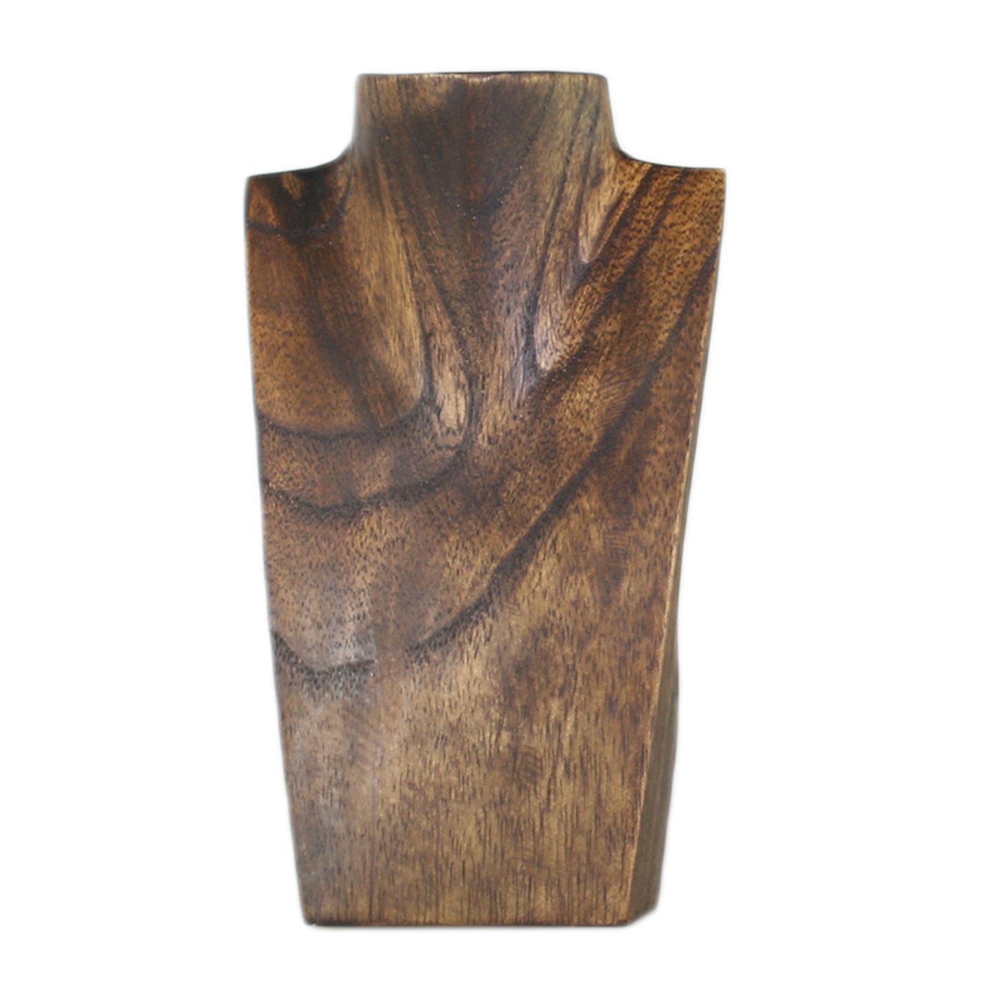 Wooden Jewelry Stand Deep Brown 20cm (7.9") | Necklace Display Bust