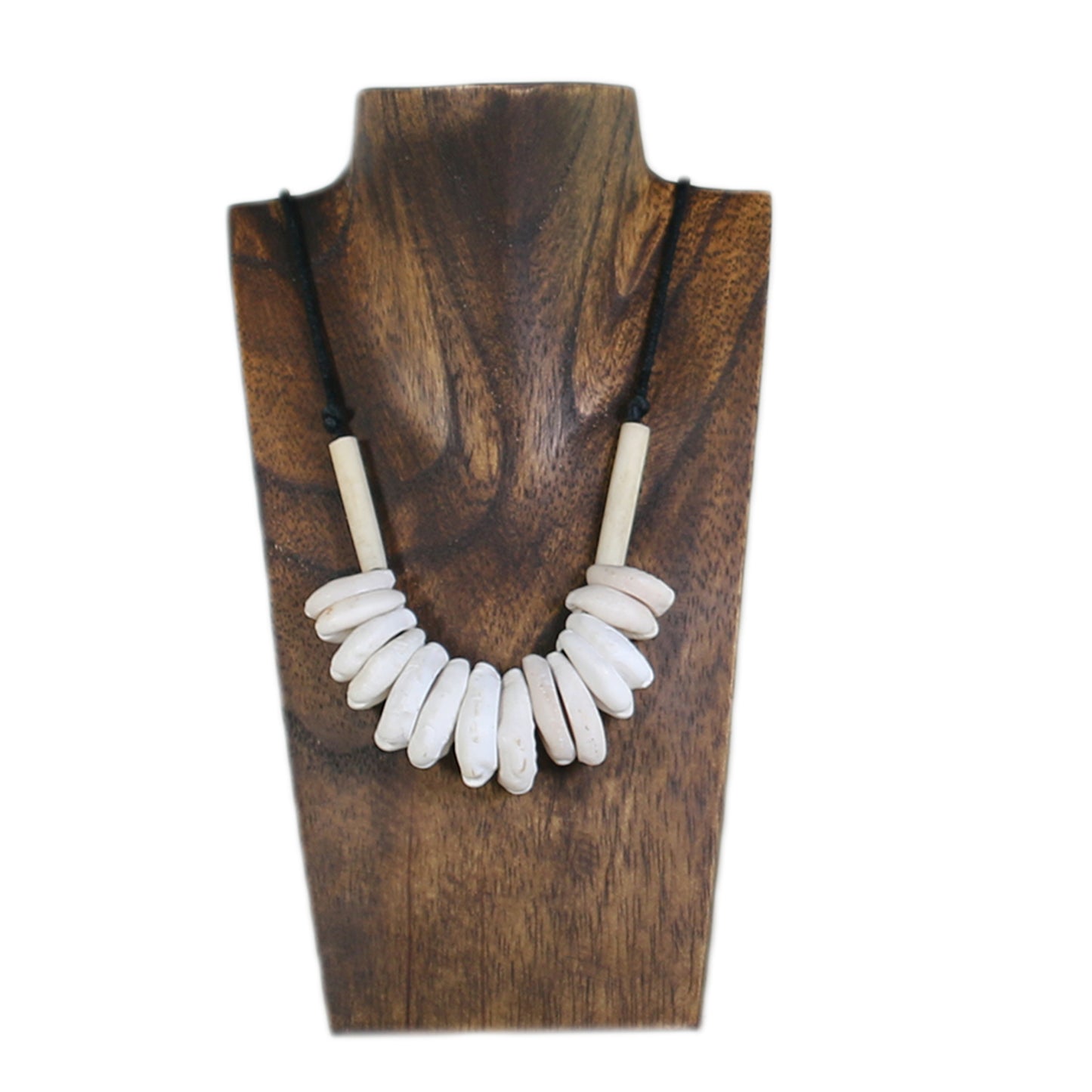 Wooden Jewelry Stand Deep Brown 20cm (7.9") | Necklace Display Bust