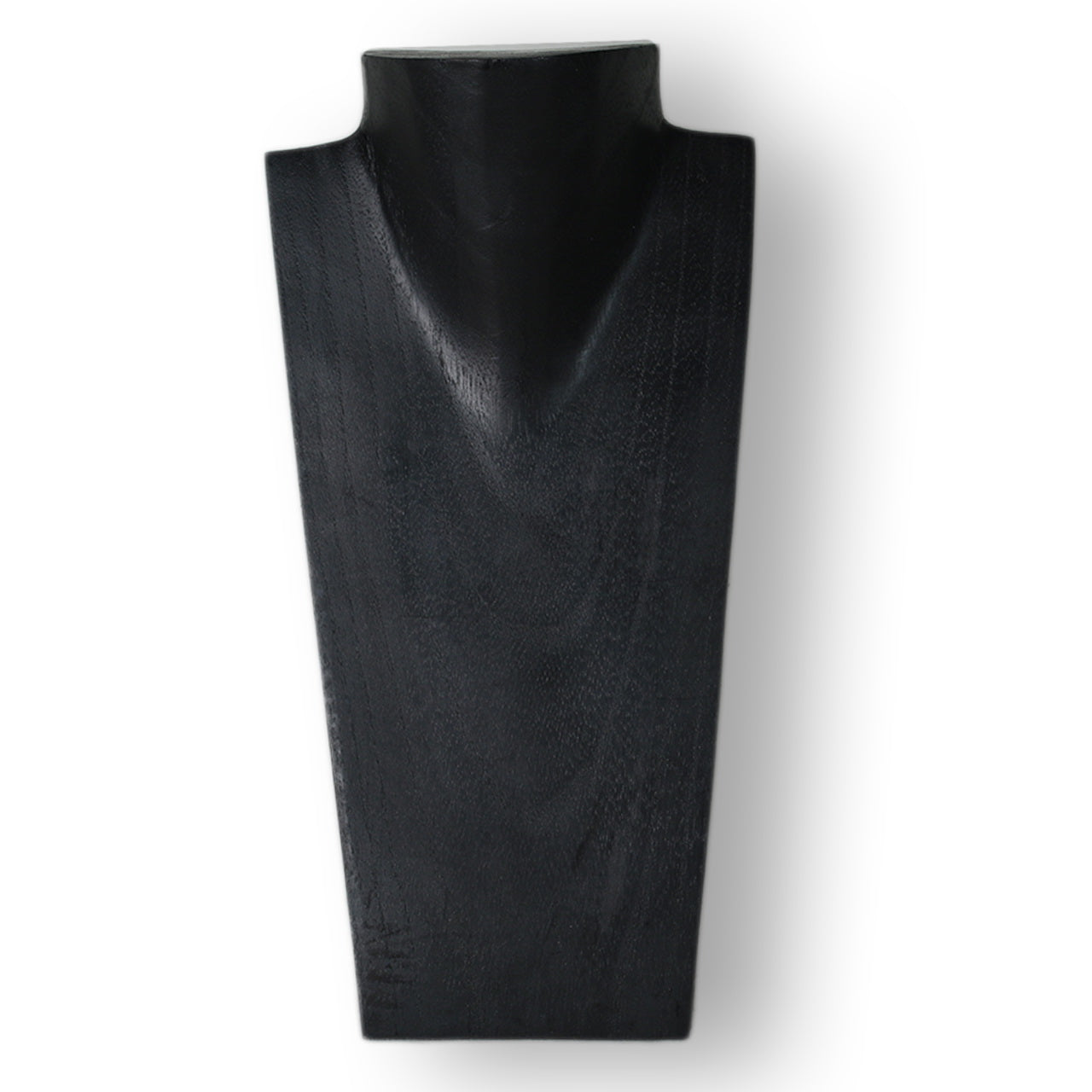 Wooden Jewelry Stand Black 30cm (12") | Necklace Display Bust