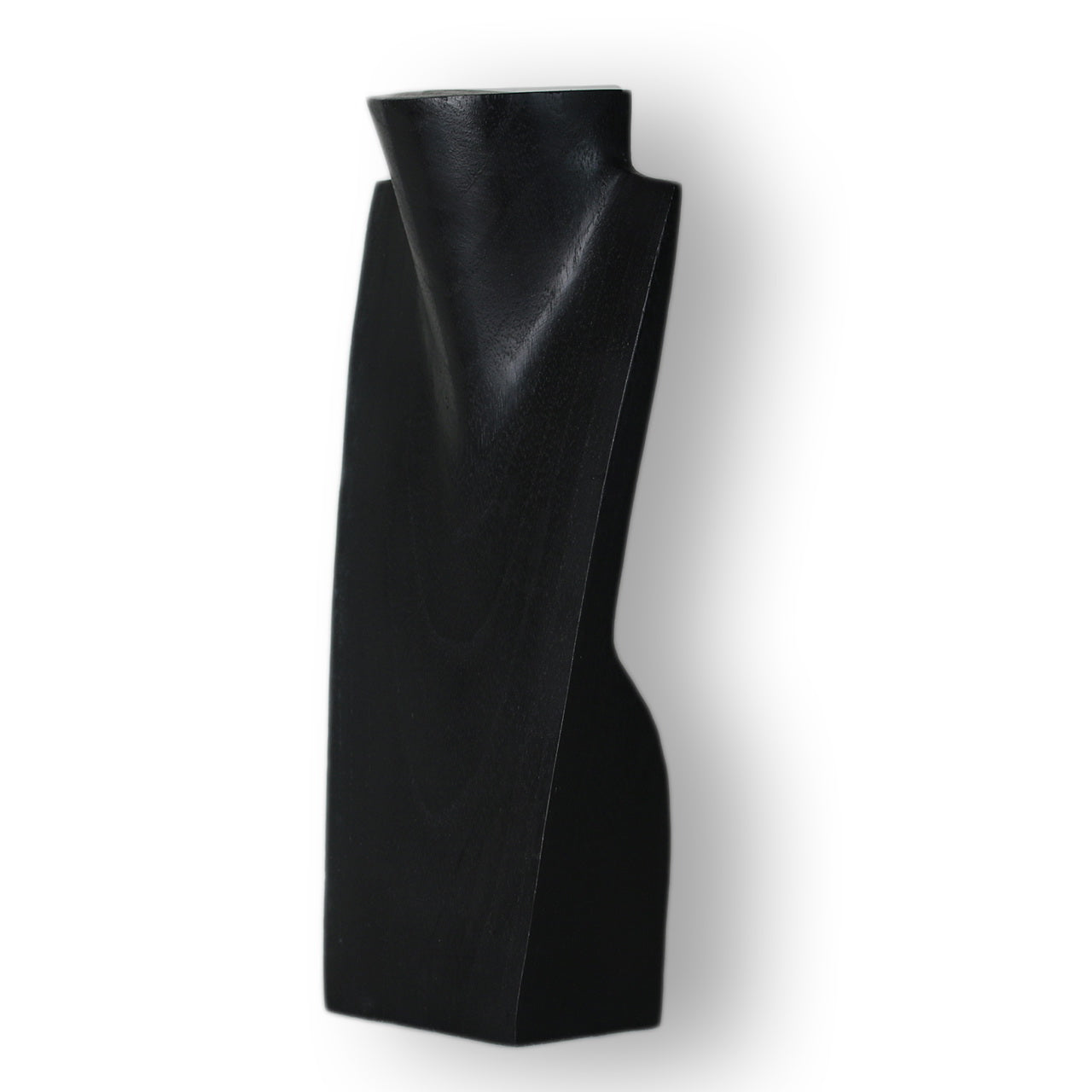 Wooden Jewelry Stand Black 30cm (12") | Necklace Display Bust
