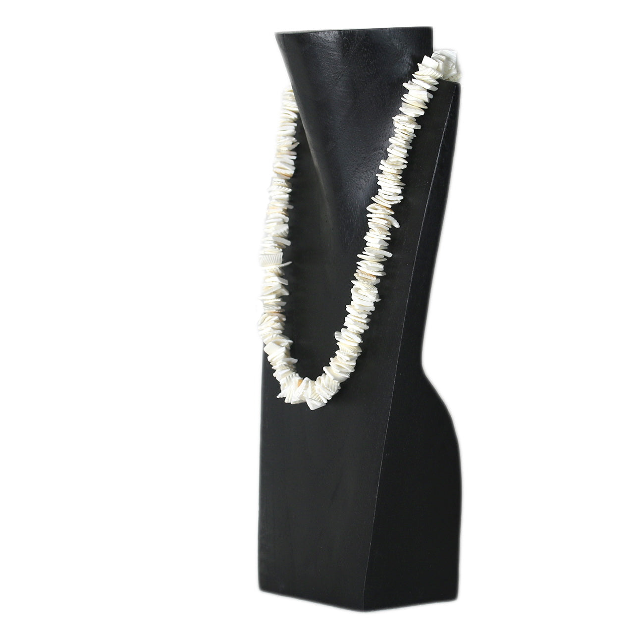 Wooden Jewelry Stand Black 30cm (12") | Necklace Display Bust