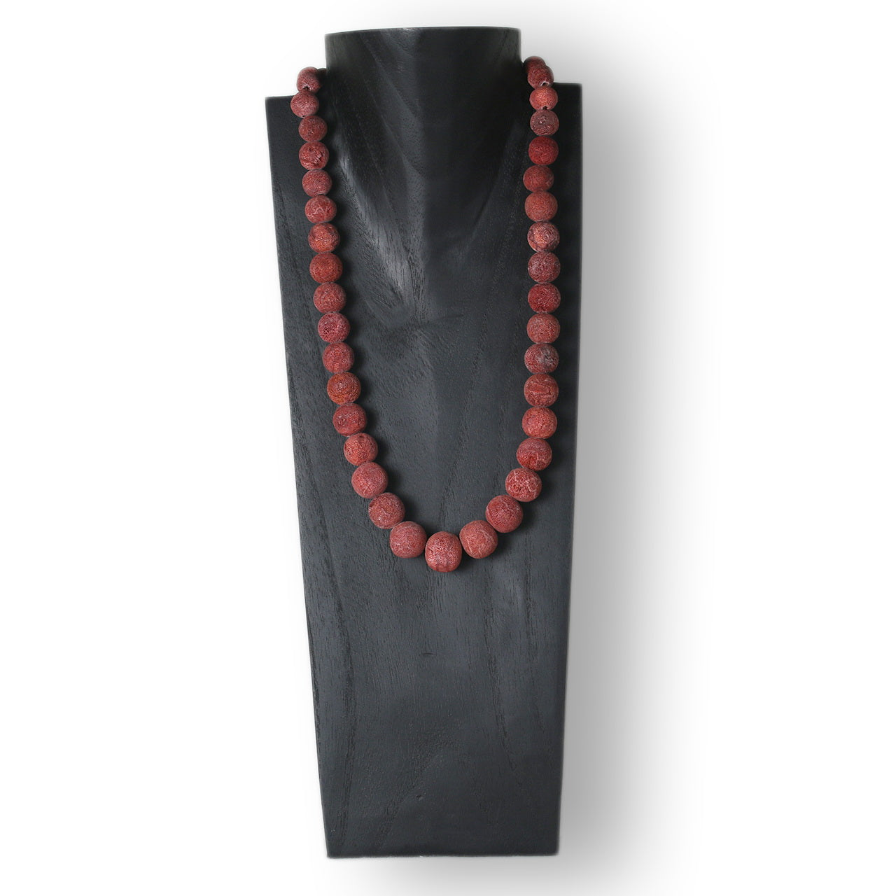 Wooden Jewelry Stand Black | Elegant Necklace Display Bust