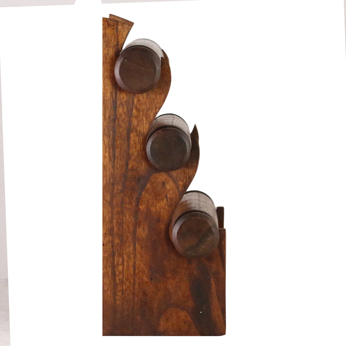 Wooden Bracelet Display Stand Deep Brown 30cm | 3-Tier Jewelry Organizer