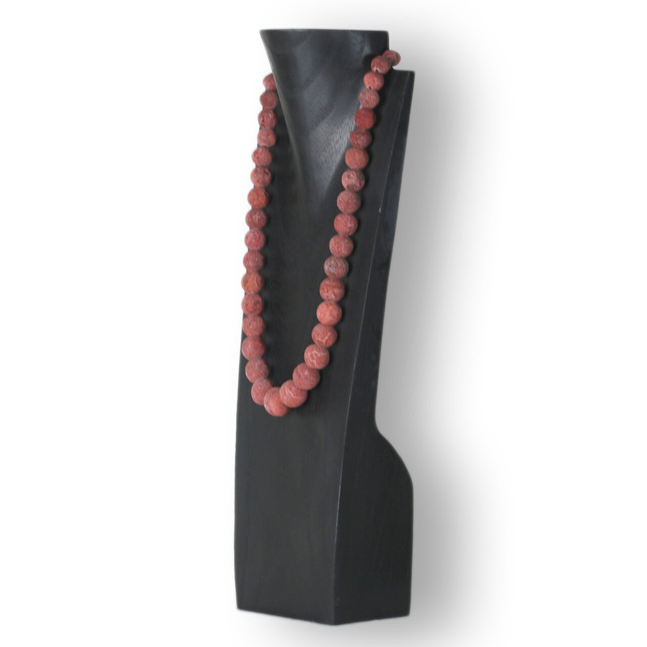 Wooden Jewelry Stand Black 40cm (15.7") | Necklace Display Bust
