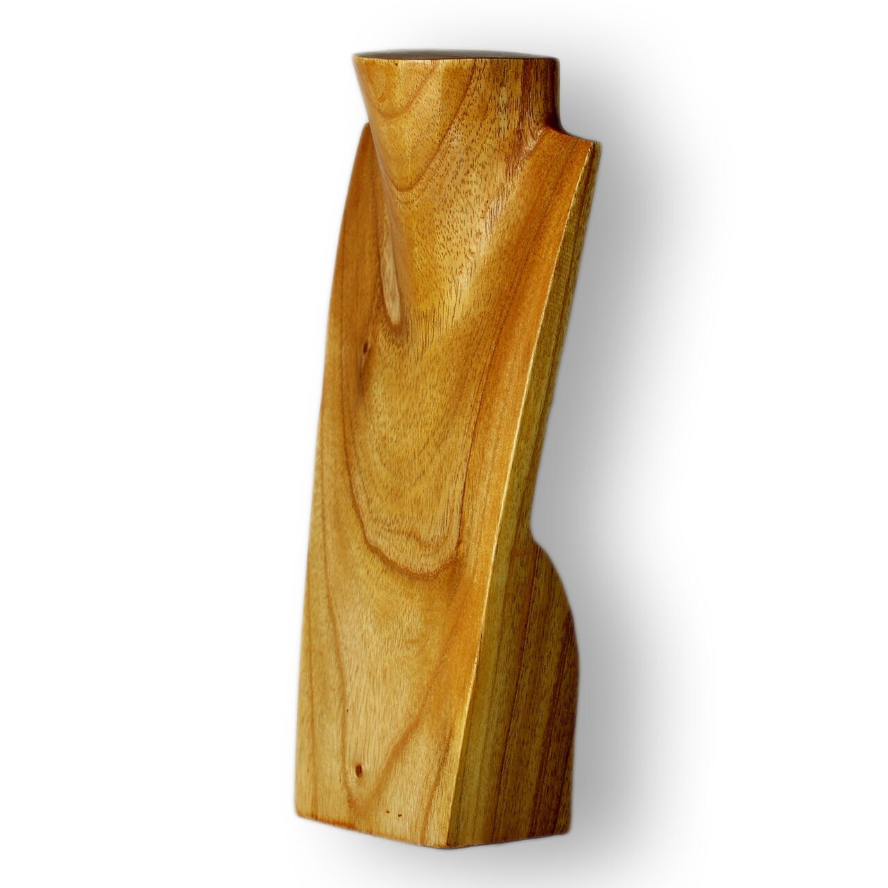 Wooden Jewelry Stand Natural 30cm (12") | Necklace Display Bust