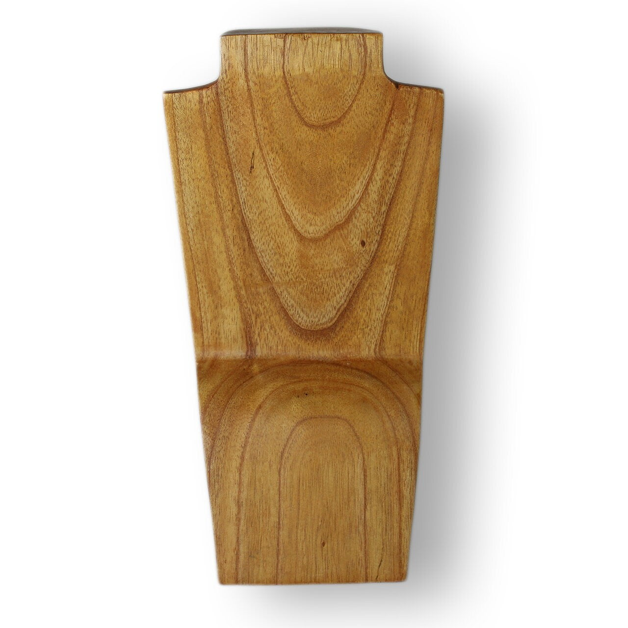 Wooden Jewelry Stand Natural 30cm (12") | Necklace Display Bust