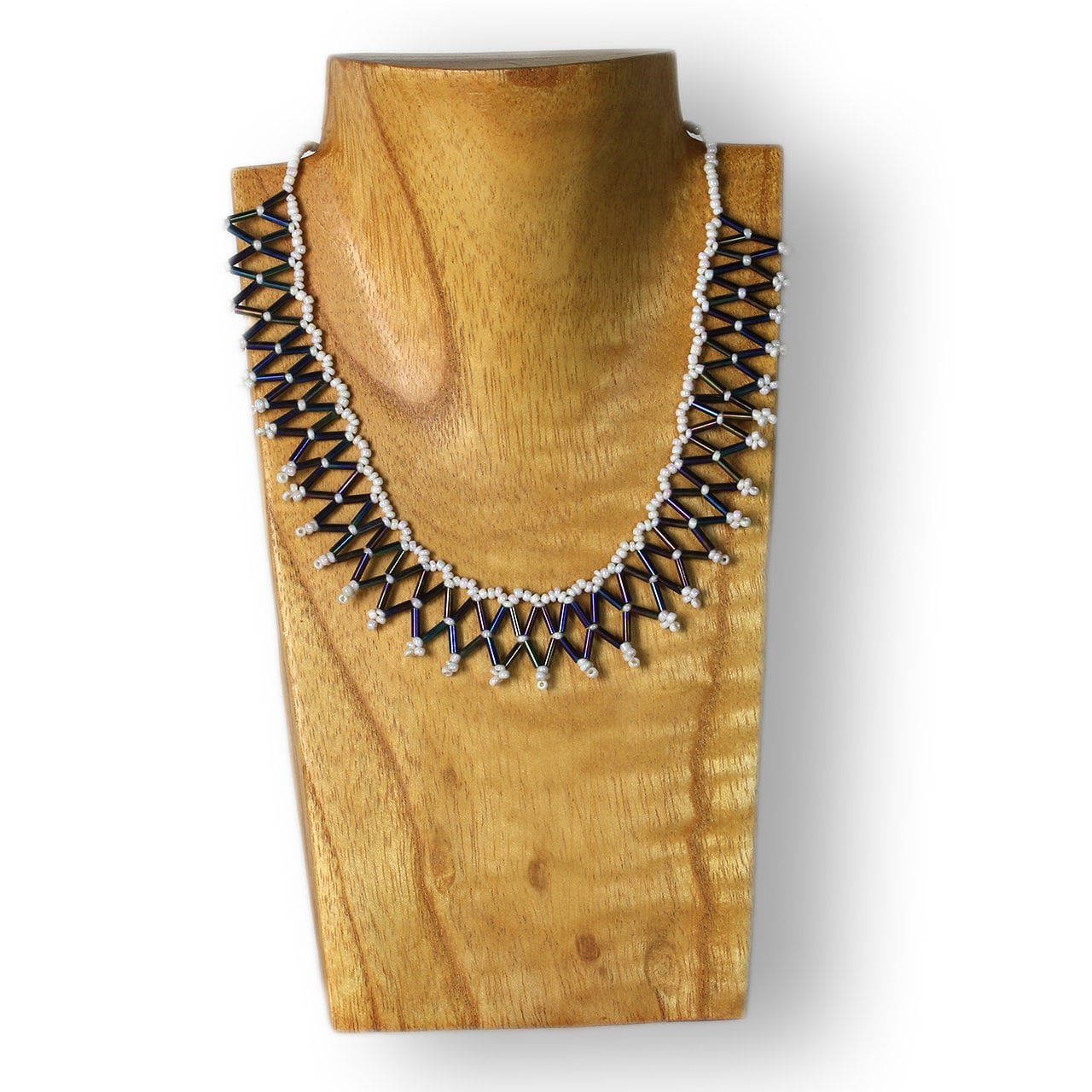Wooden Jewelry Stand Natural 20cm (7.9") | Necklace Display Bust