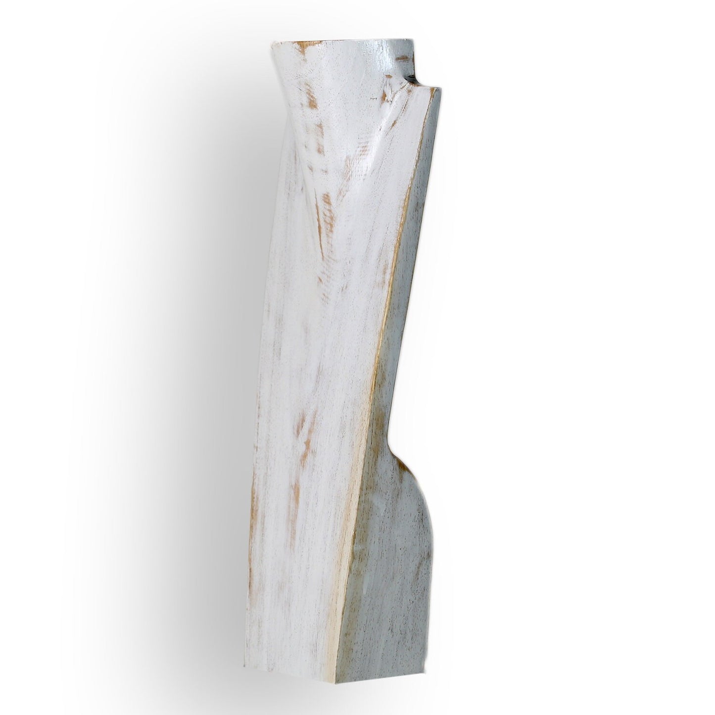 Wooden Jewelry Stand White Wash 40cm (15.7") | Necklace Display Bust