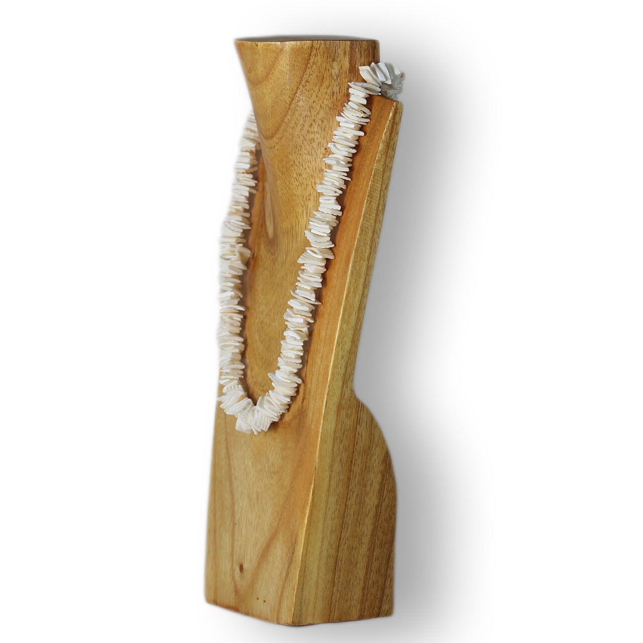 Wooden Jewelry Stand Natural 30cm (12") | Necklace Display Bust