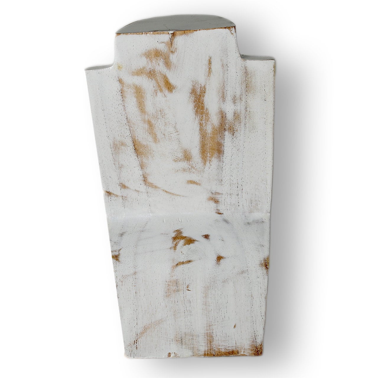Wooden Jewelry Stand White Wash 20cm (7.9") | Necklace Display Bust