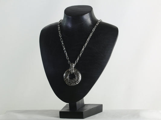 Wooden Jewelry Stand Black 25cm (9.8") | Round Necklace Display Bust