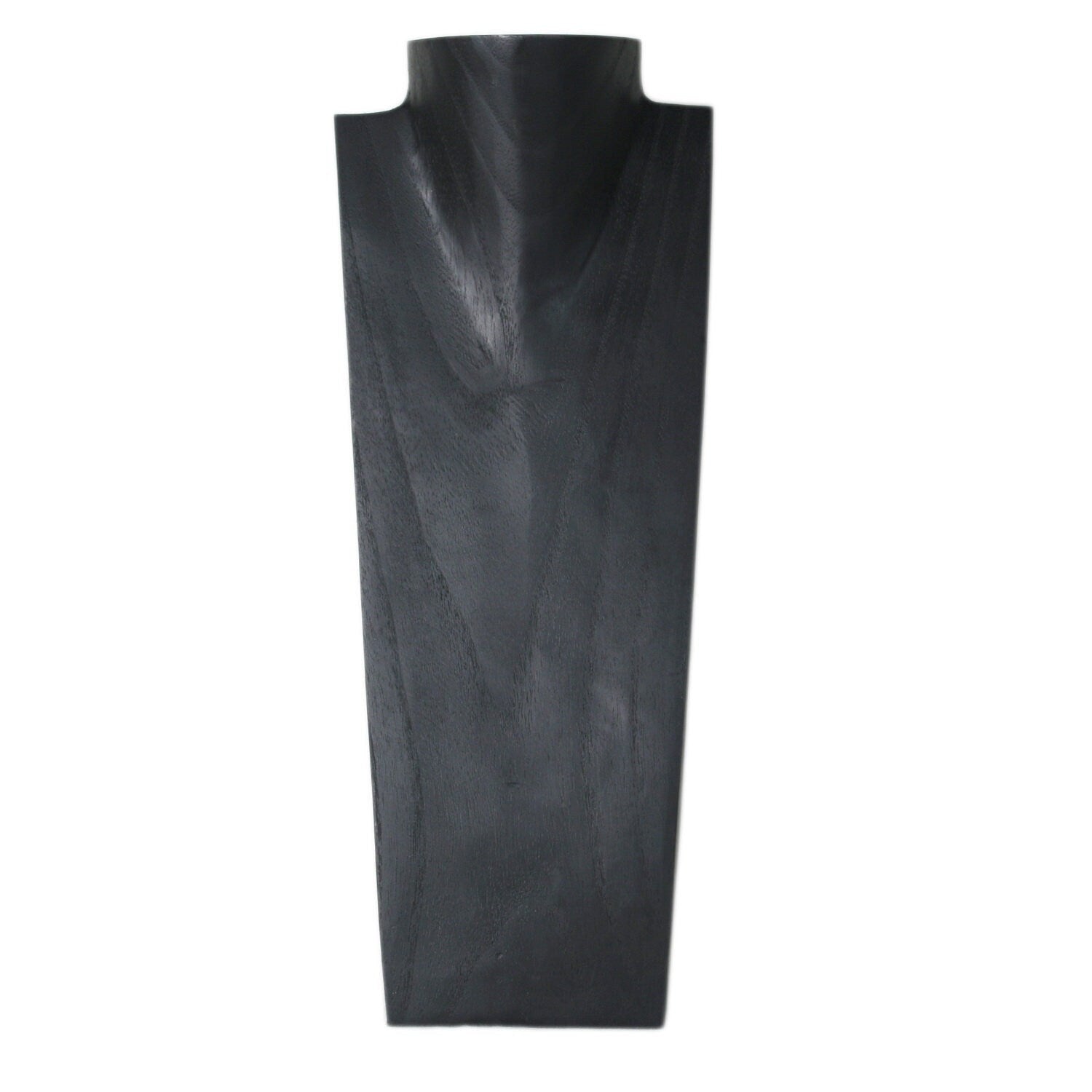 Wooden Jewelry Stand Black 40cm (15.7") | Necklace Display Bust