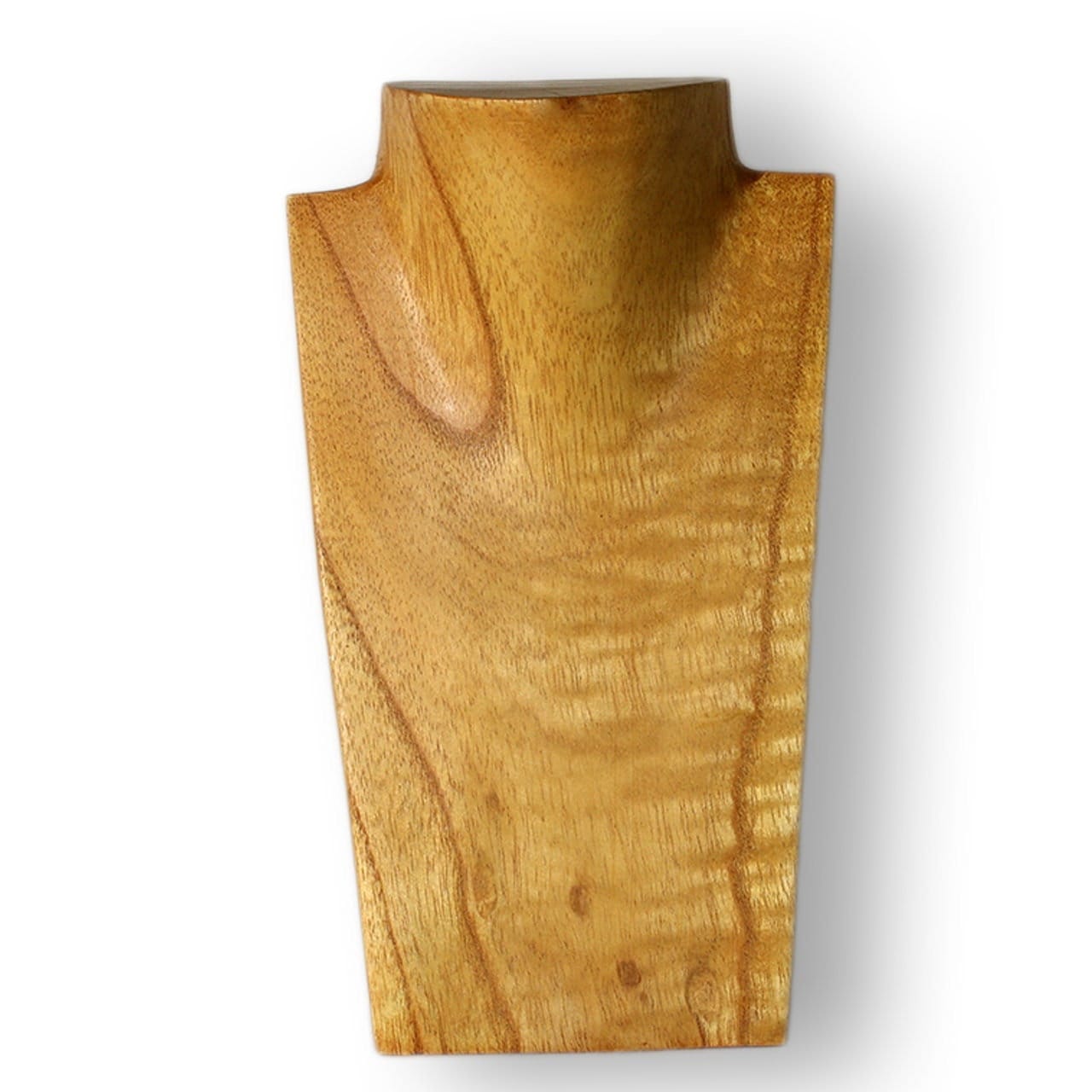 Wooden Jewelry Stand Natural 20cm (7.9") | Necklace Display Bust