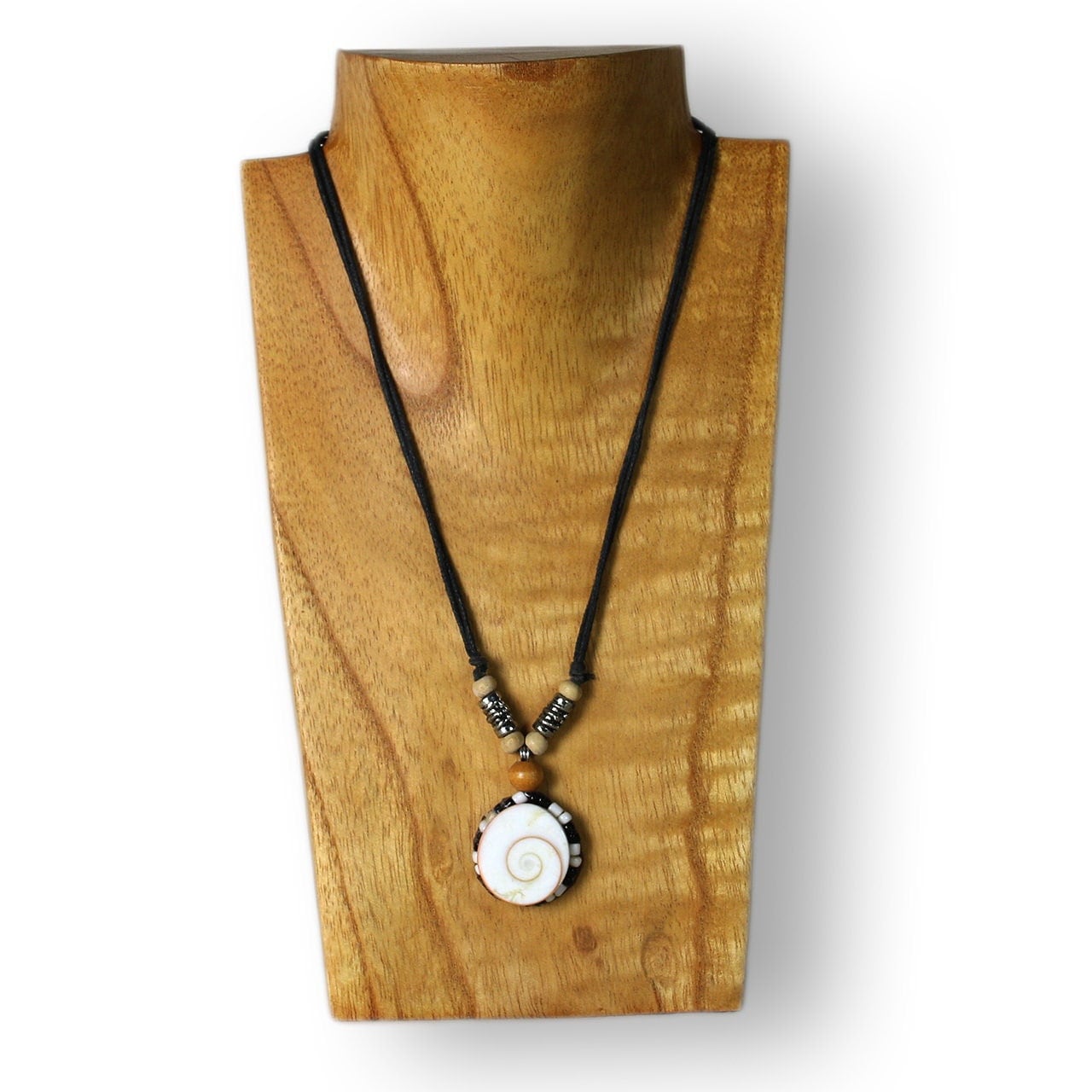 Wooden Jewelry Stand Natural 20cm (7.9") | Necklace Display Bust