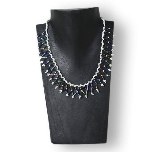 Wooden Jewelry Stand Black 20cm (7.9") | Necklace Display Bust