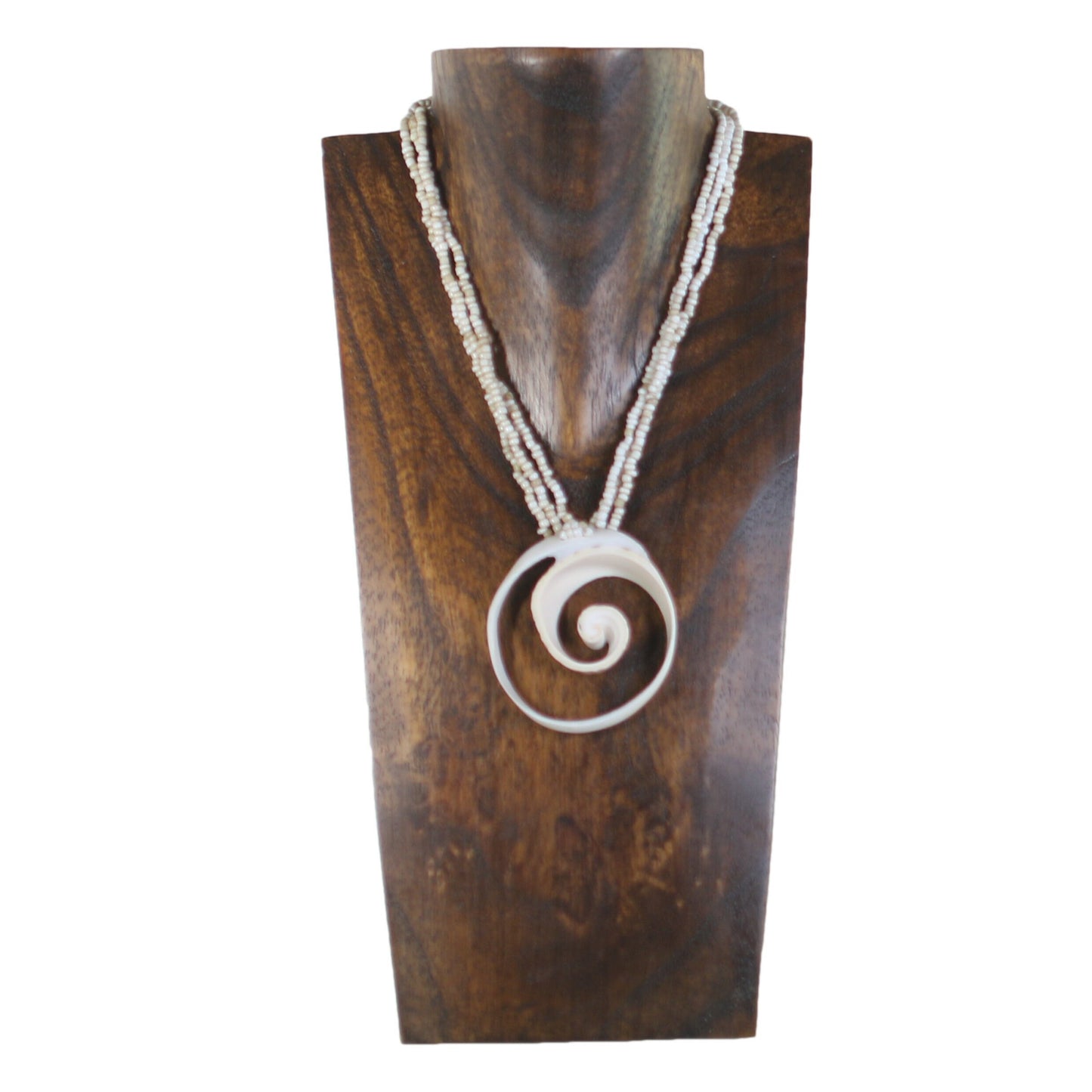 Wooden Jewelry Stand Deep Brown 30cm (12") | Necklace Display Bust