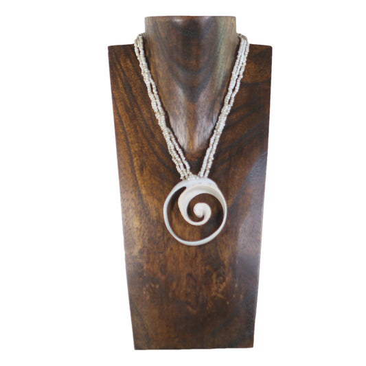 Wooden Jewelry Stand Deep Brown 30cm (12") | Necklace Display Bust