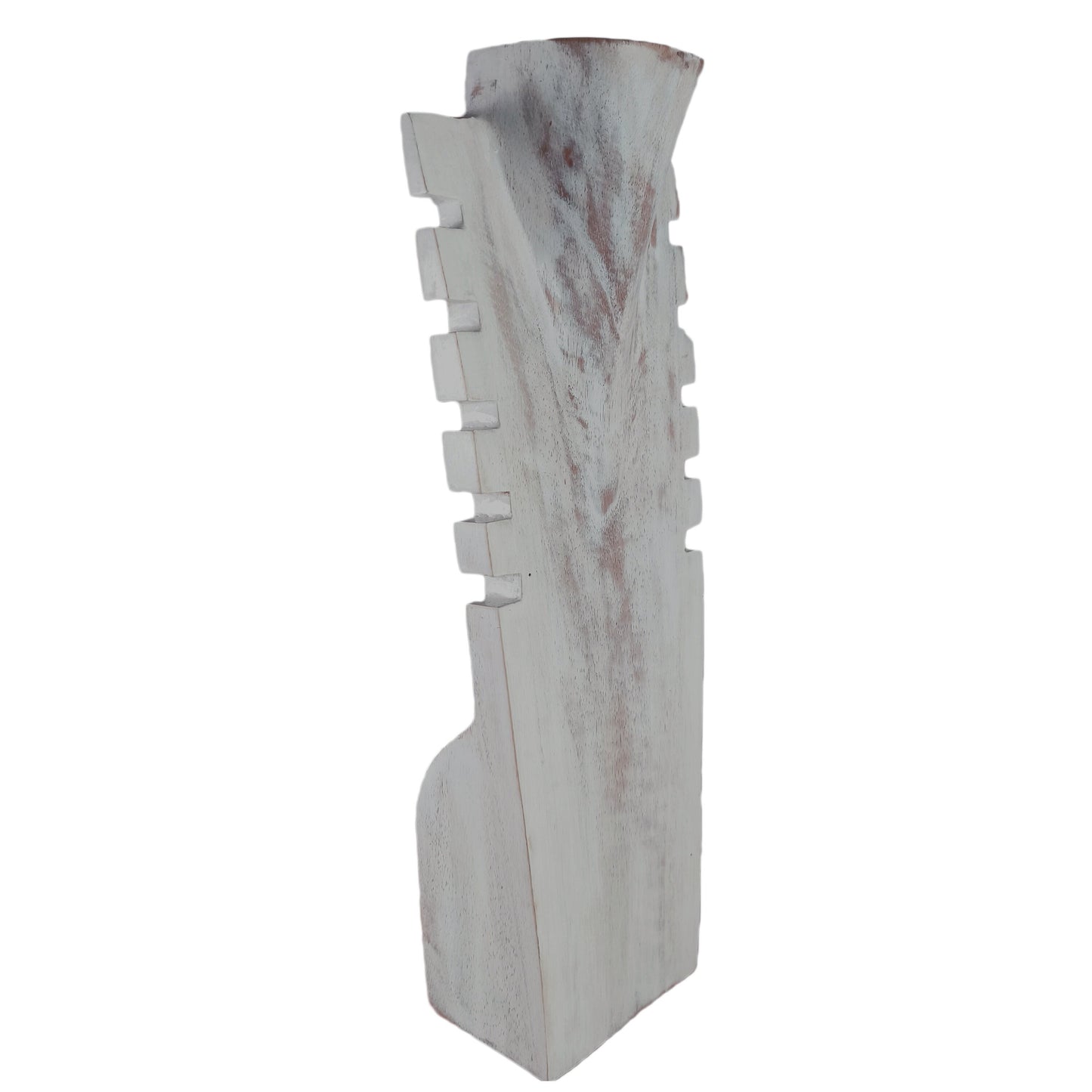Wooden Jewelry Stand White Wash 40cm (15.7") | Multi Necklace Display Bust