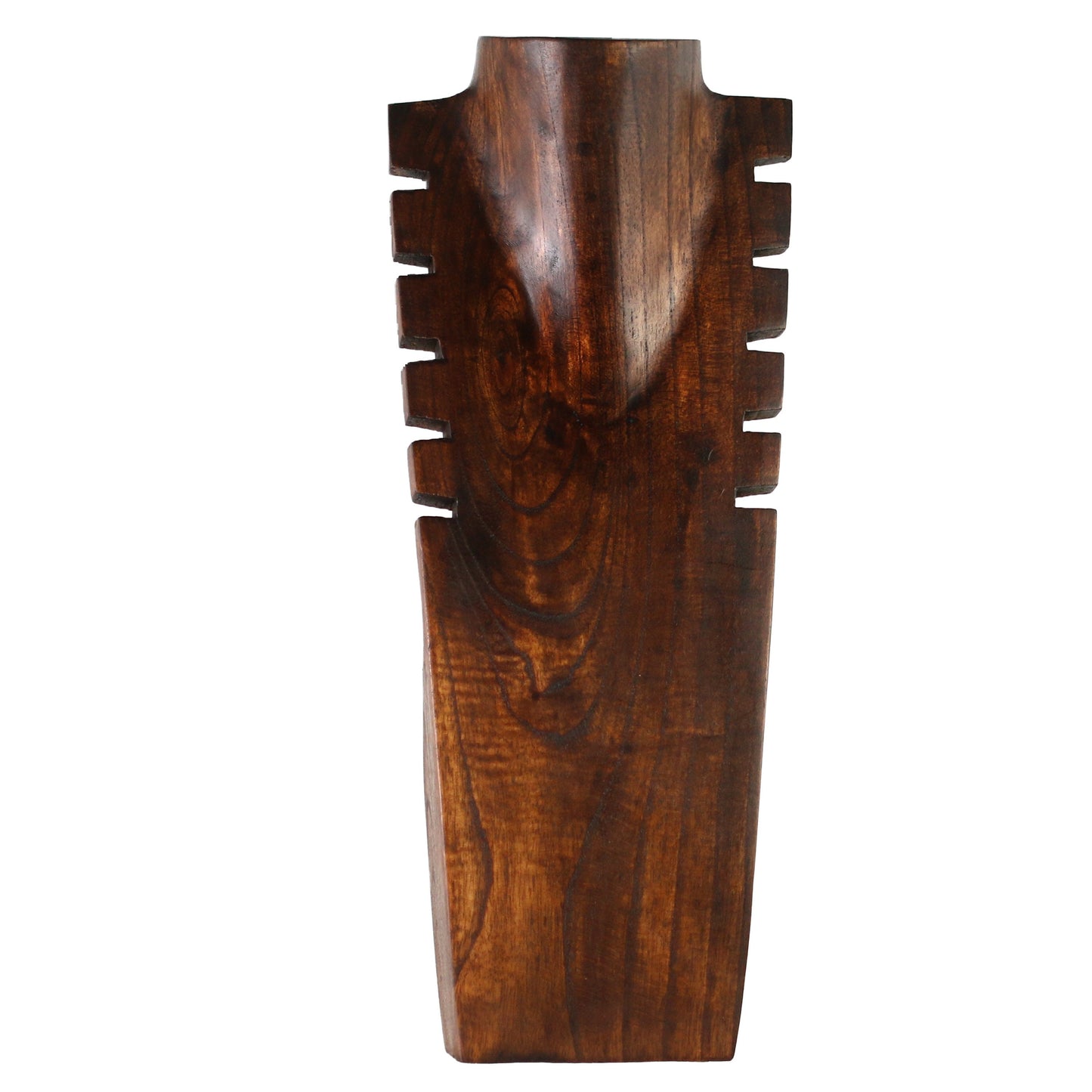 Wooden Jewelry Stand Deep Brown 40cm (15.7") | Multi Necklace Display Bust