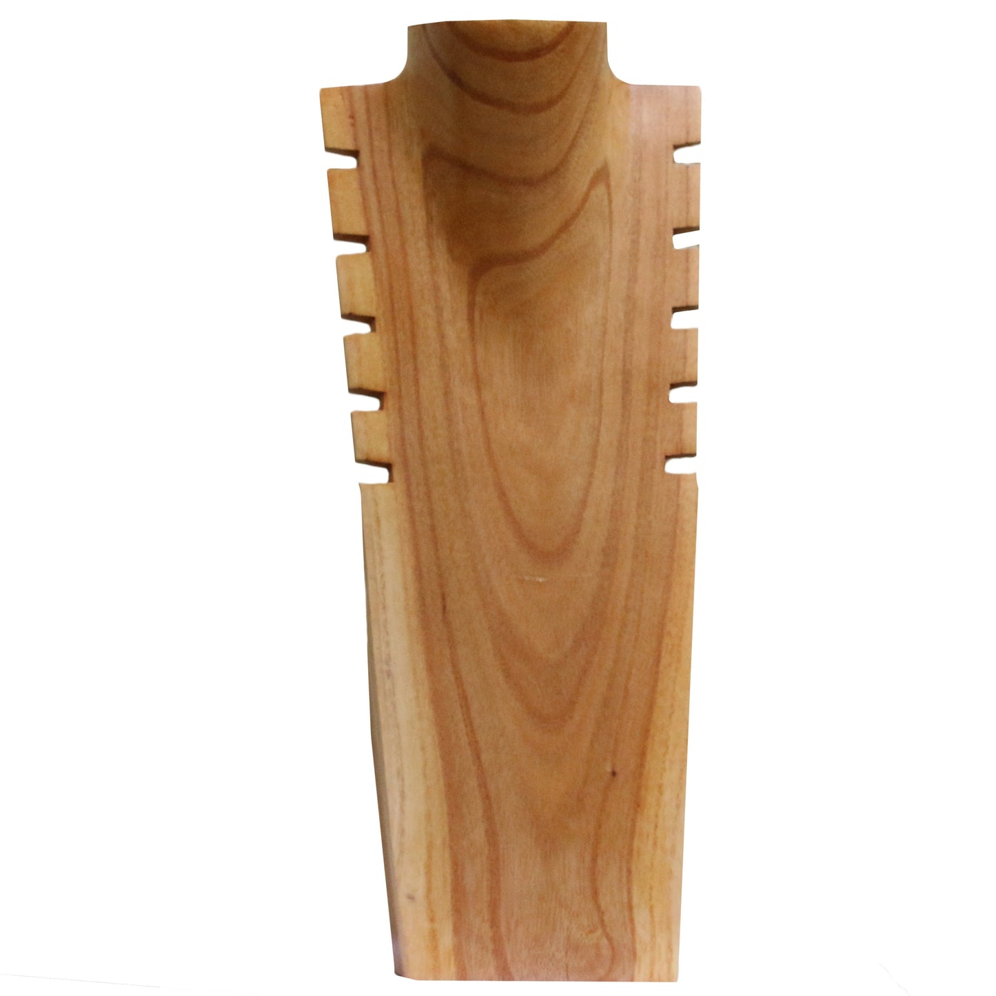 Wooden Jewelry Stand Natural 40cm (15.7") | Multi Necklace Display Bust