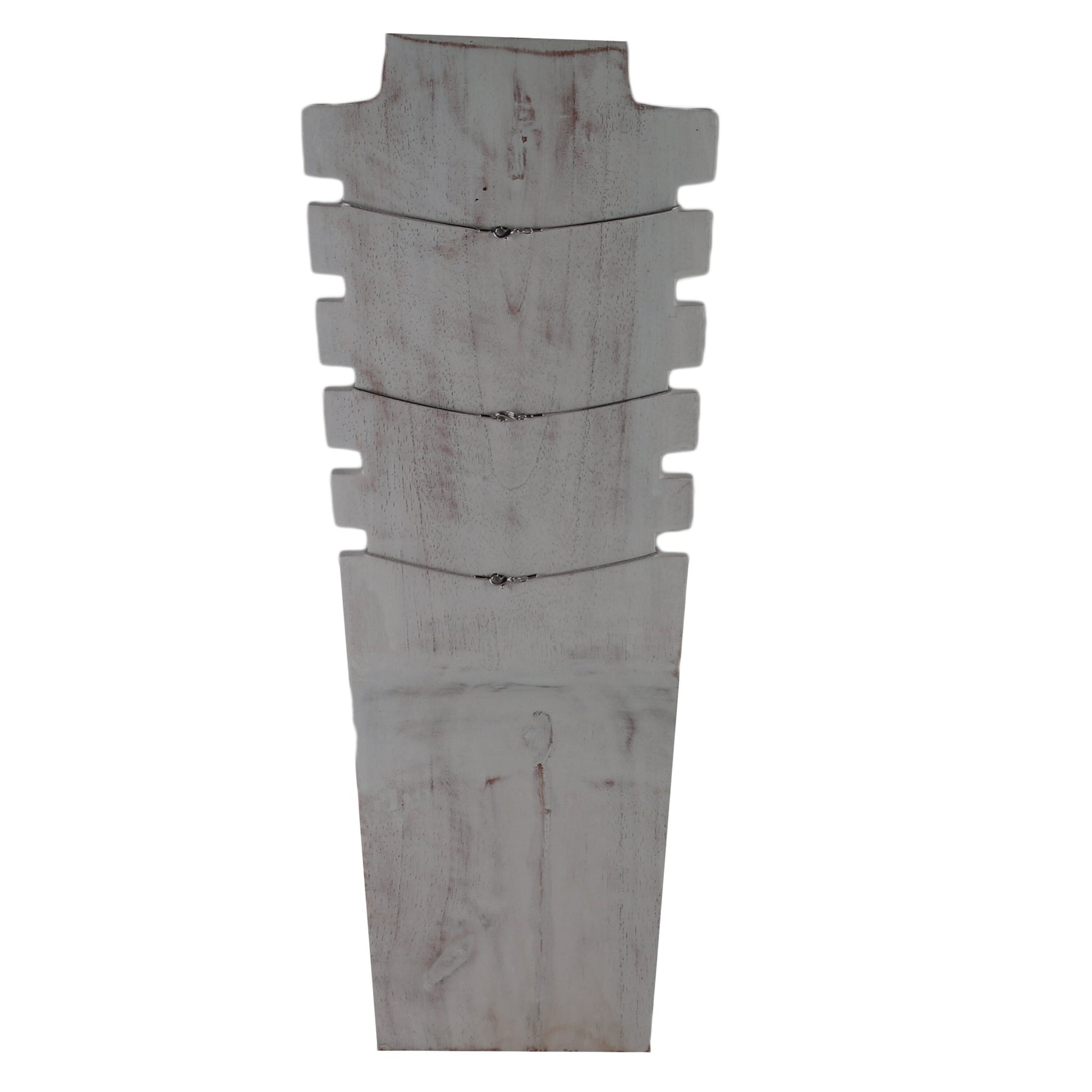 Wooden Jewelry Stand White Wash 40cm (15.7") | Multi Necklace Display Bust