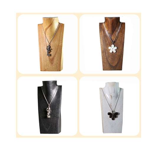 Wooden Jewelry Stand Miniature | Necklace Display Bust