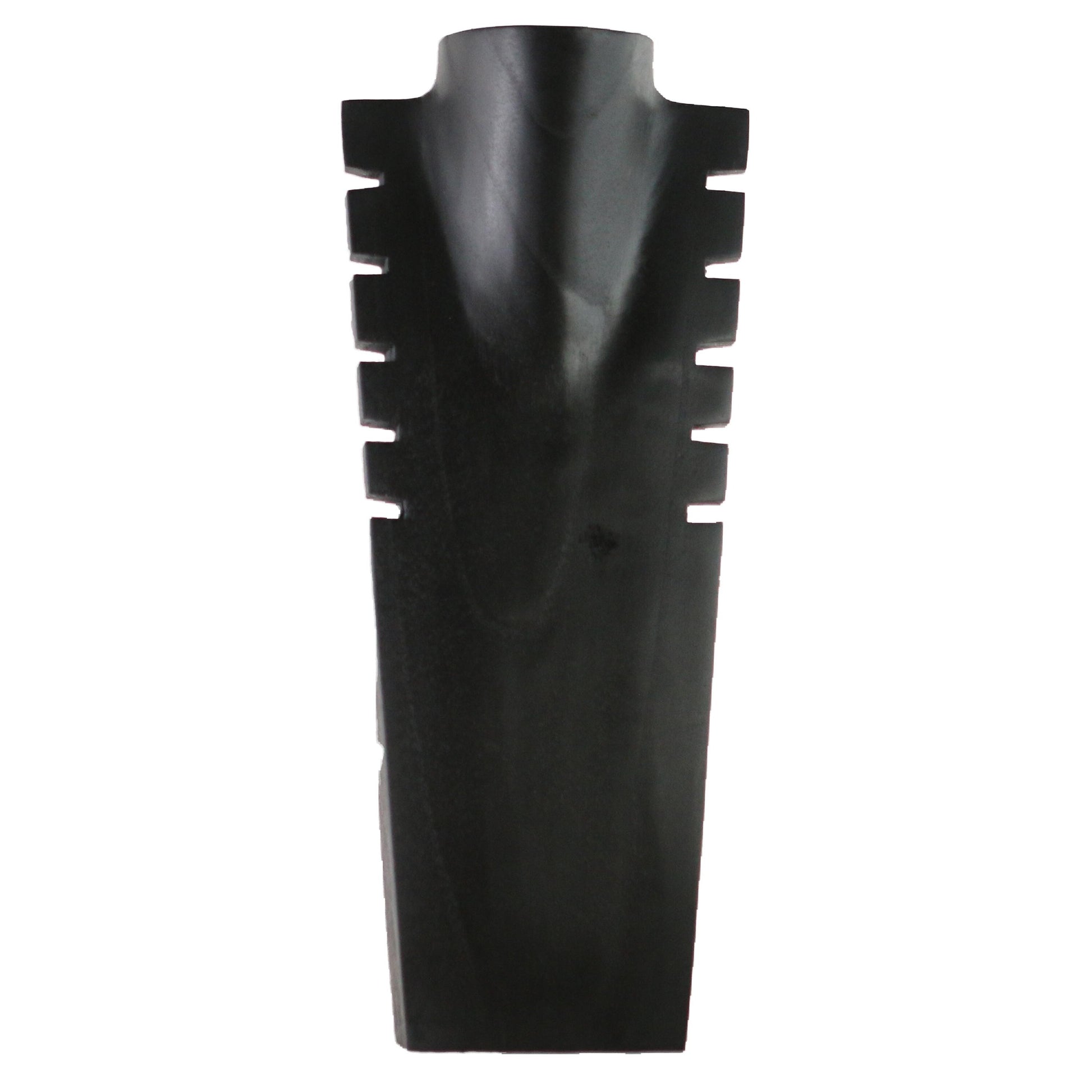 Wooden Jewelry Stand Black | Multi-Size Necklace Display Bust