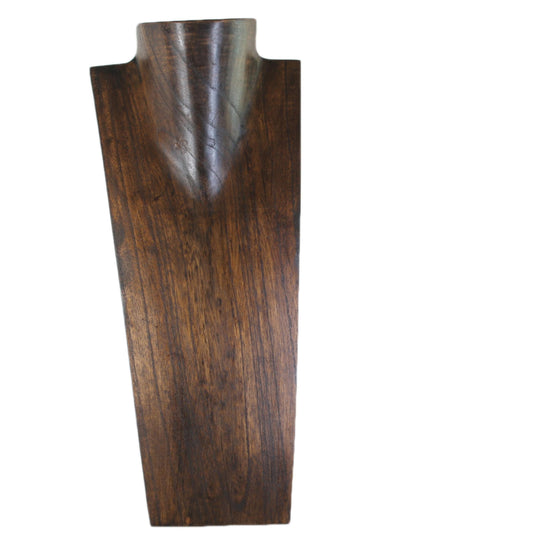 Wooden Jewelry Stand Brown | Elegant Necklace Display Bust