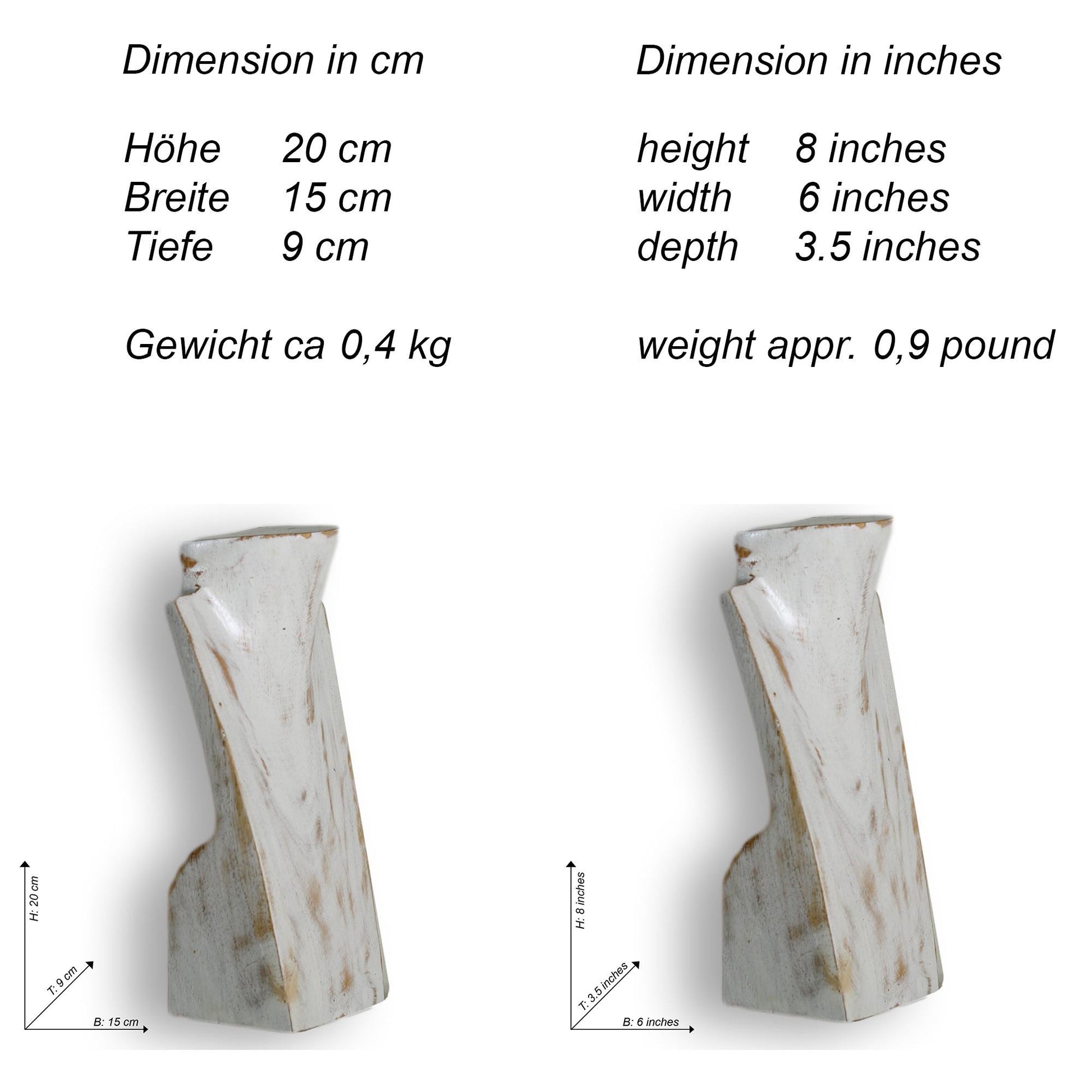 Wooden Jewelry Stand White | Elegant Necklace Display Bust