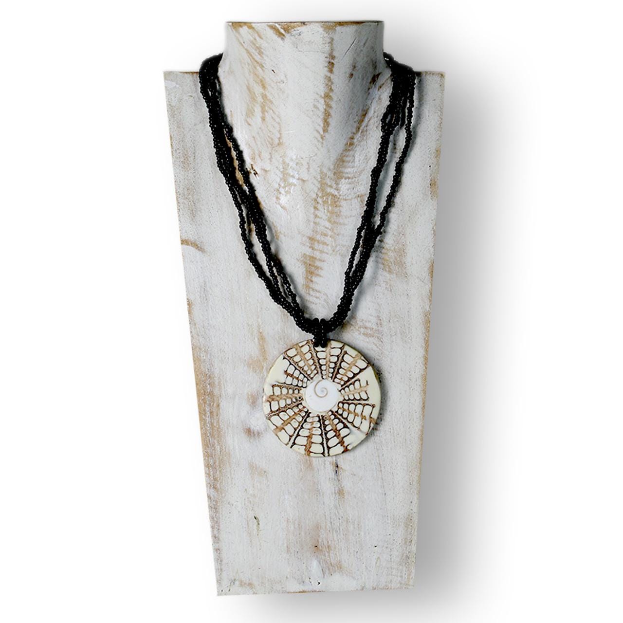 Wooden Jewelry Stand White | Elegant Necklace Display Bust