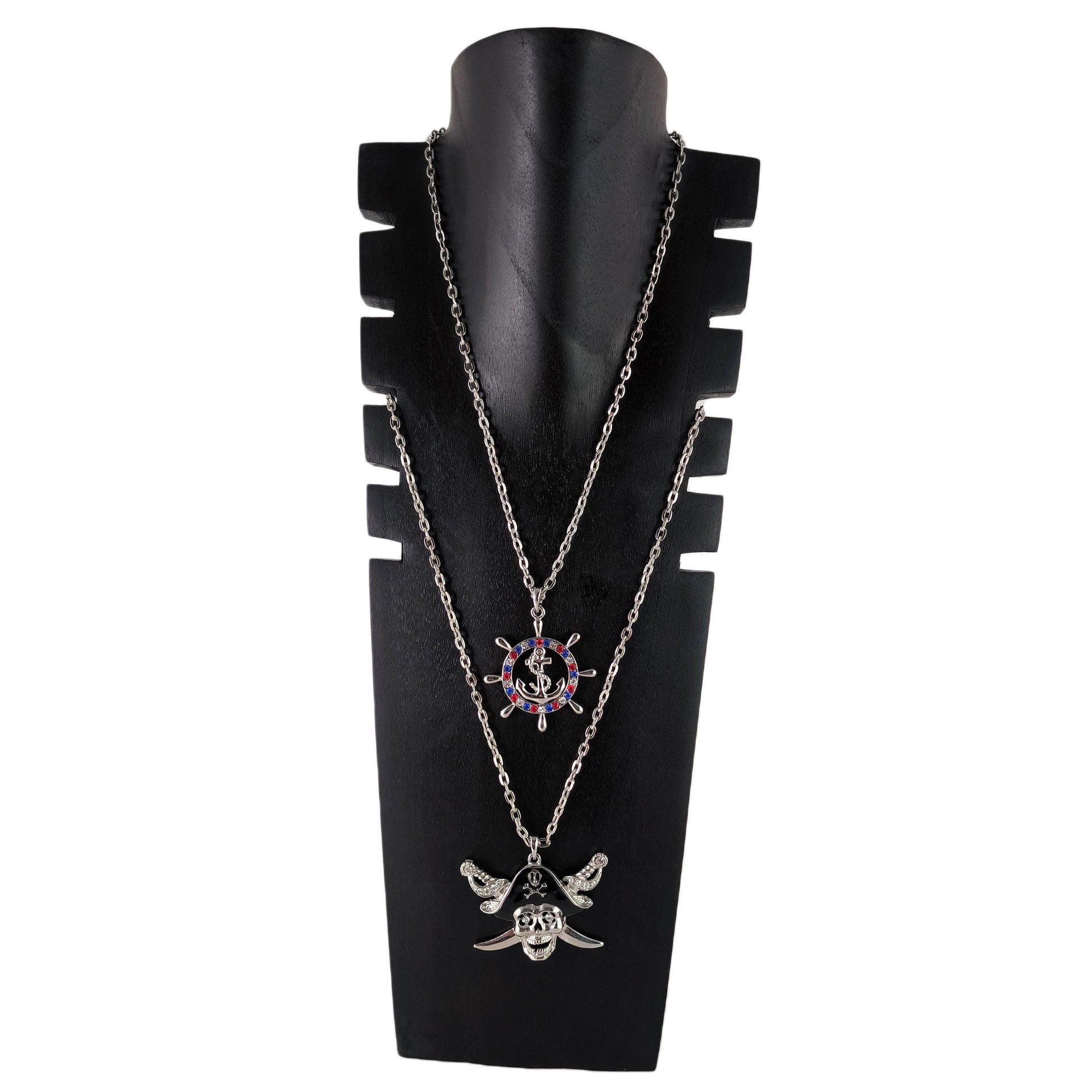 Wooden Jewelry Stand Black | Multi-Size Necklace Display Bust