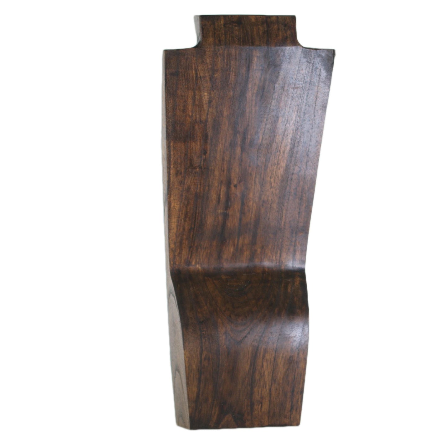 Wooden Jewelry Stand Brown | Elegant Necklace Display Bust