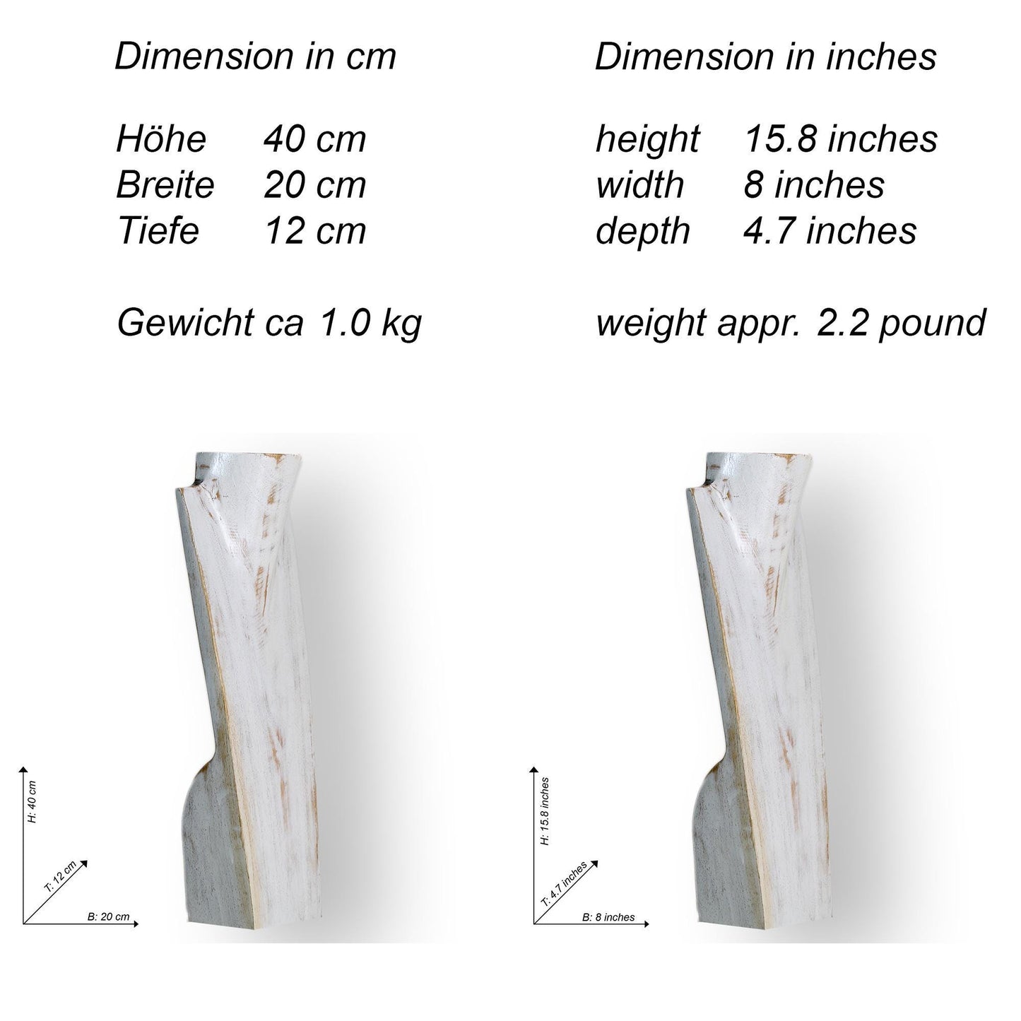 Wooden Jewelry Stand White | Elegant Necklace Display Bust