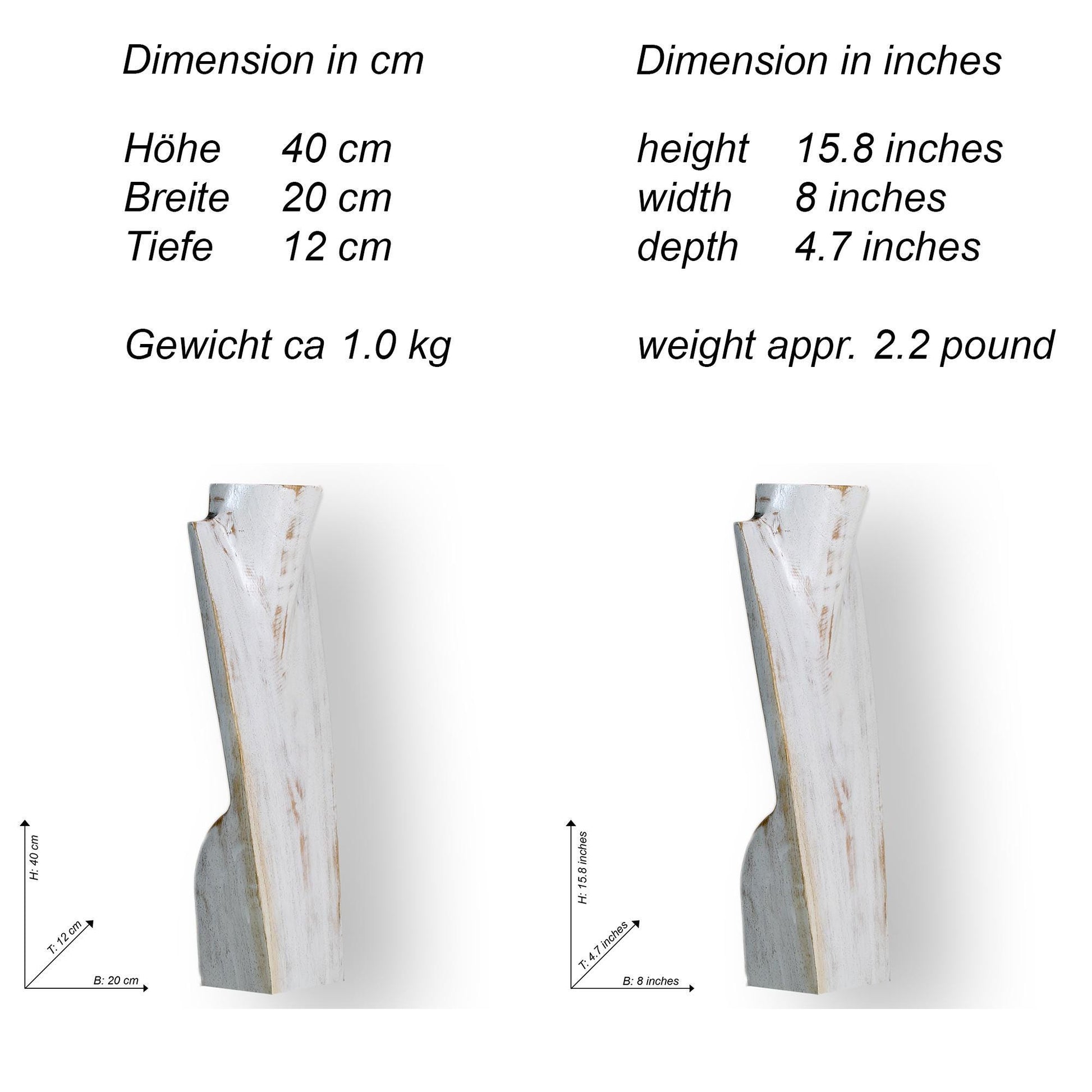 Wooden Jewelry Stand White | Elegant Necklace Display Bust