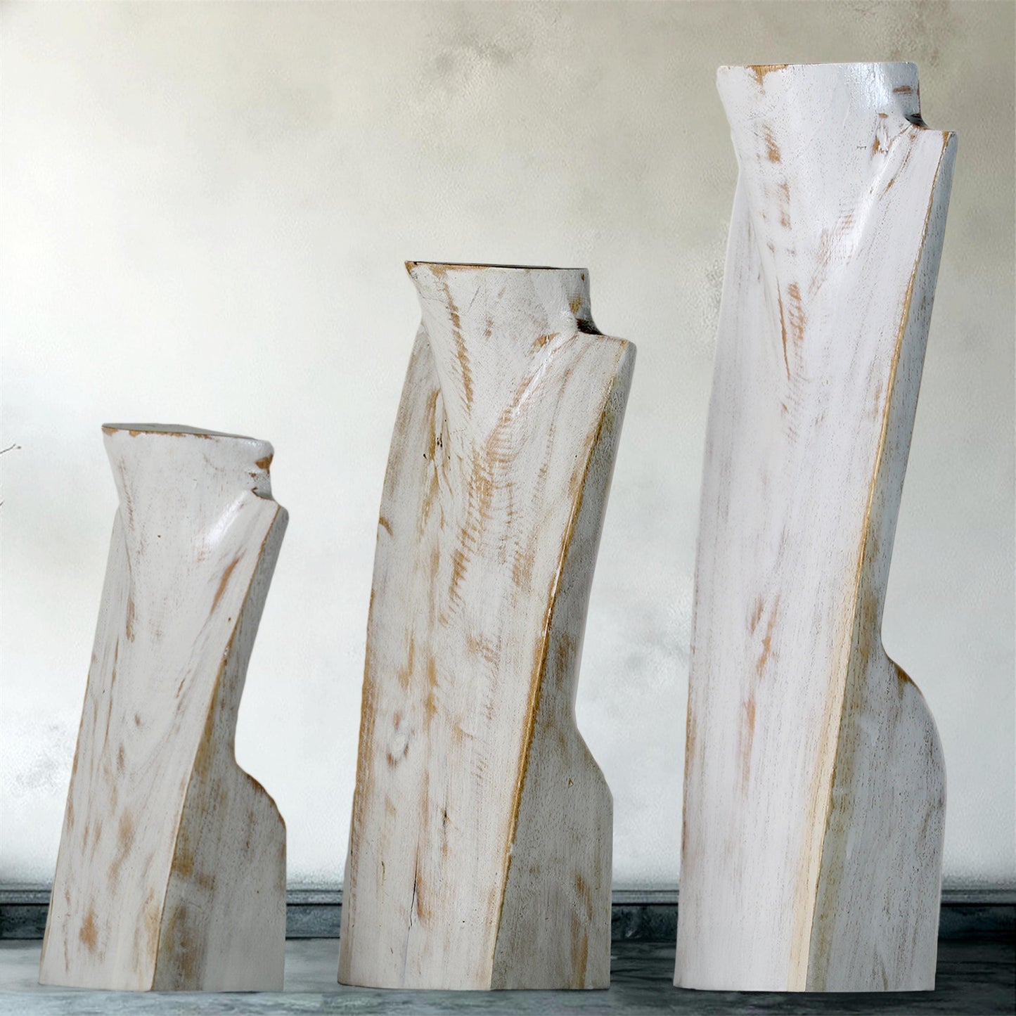 Wooden Jewelry Stand White | Elegant Necklace Display Bust