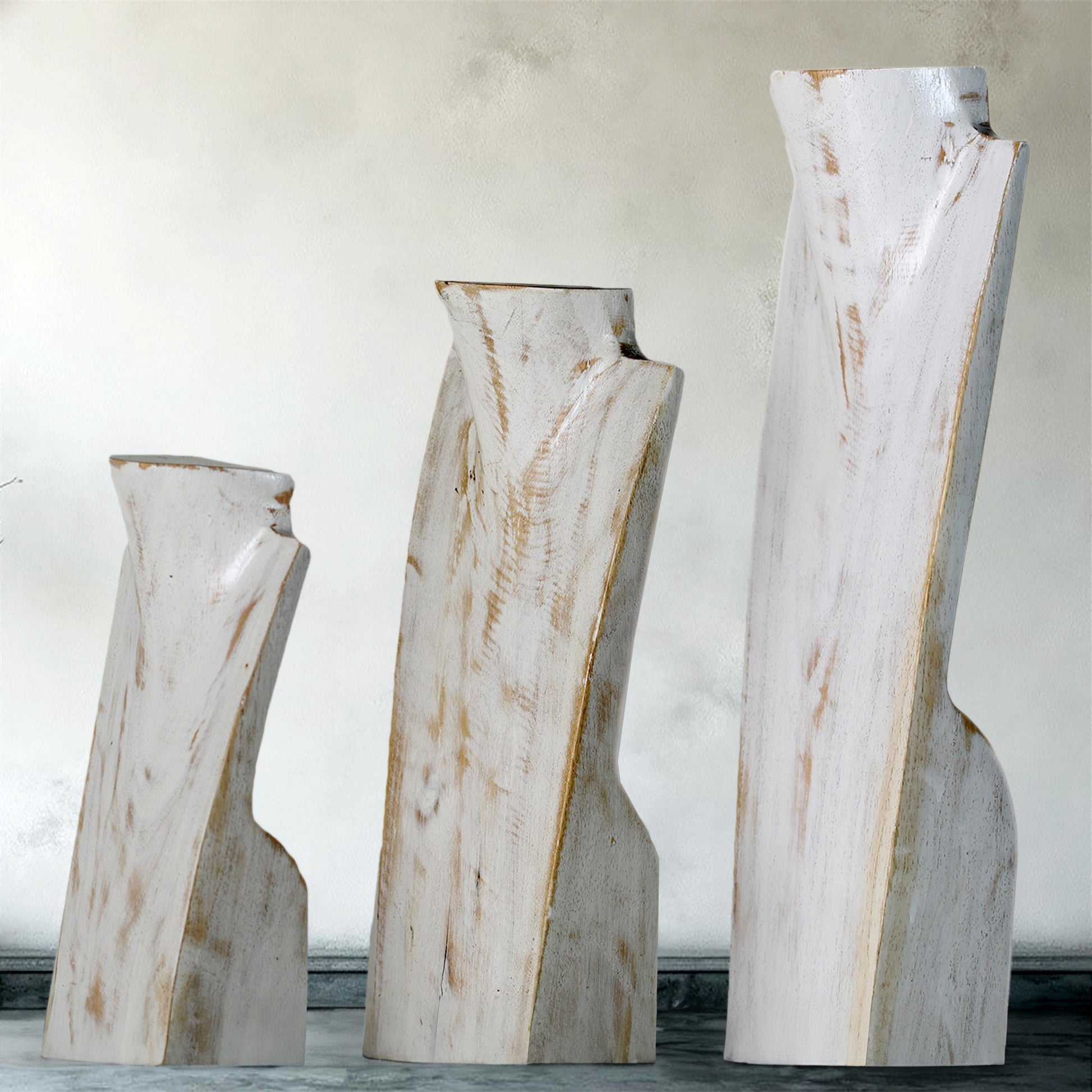 Wooden Jewelry Stand White | Elegant Necklace Display Bust