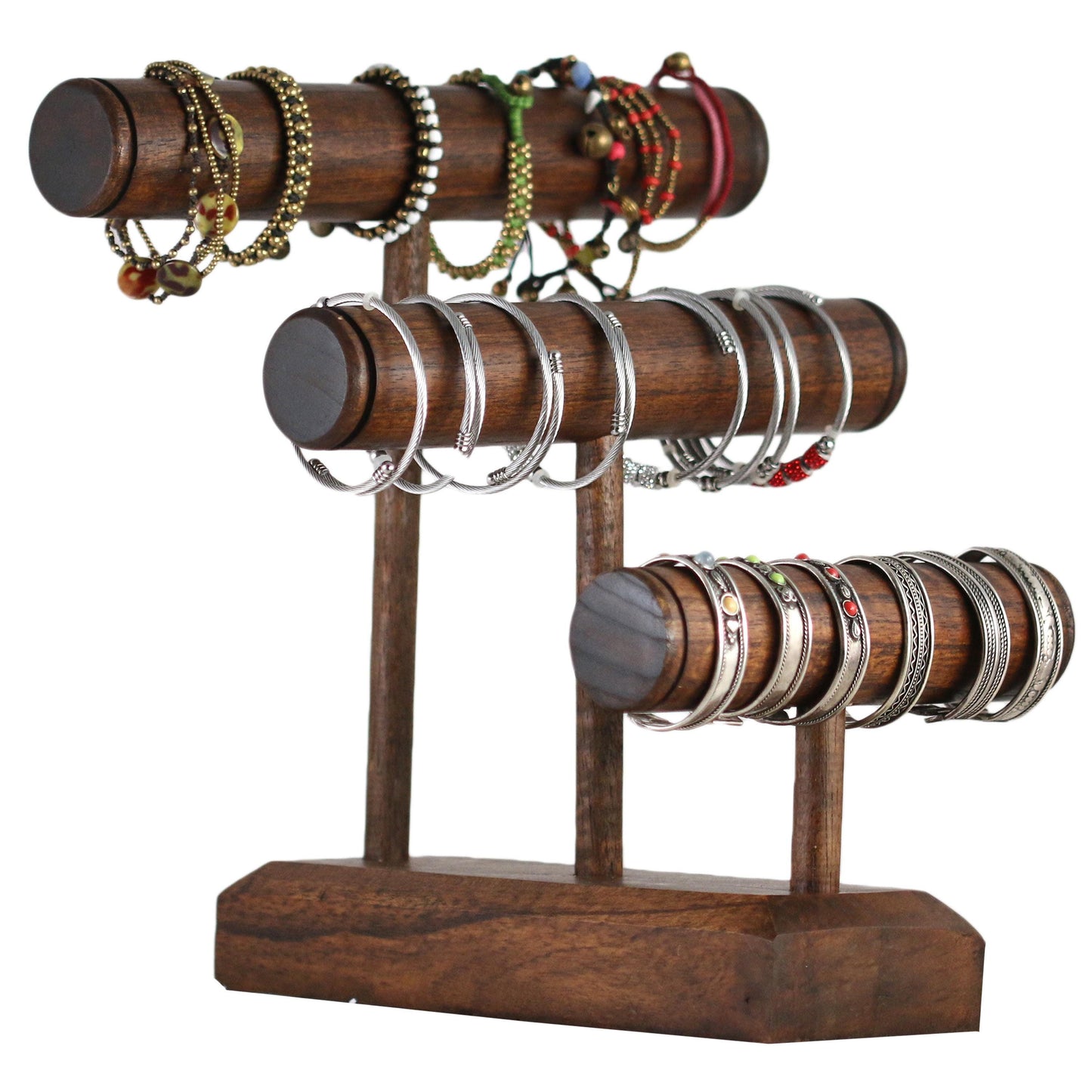 Wooden Jewelry Display Set | Bracelet Stand + Jewelry Hand + Earring Stand