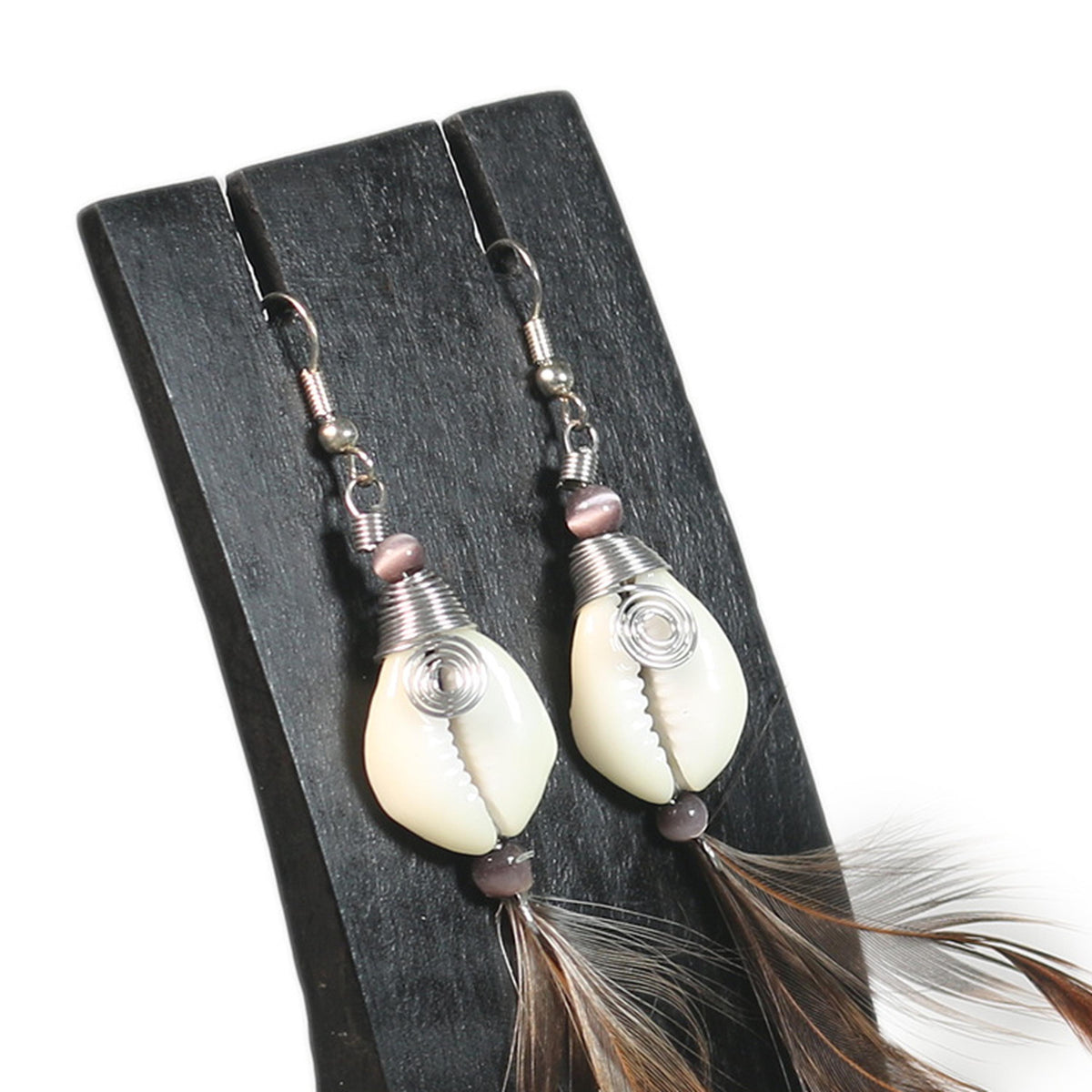 Black Wooden Earring Display Stands, Set of 3
