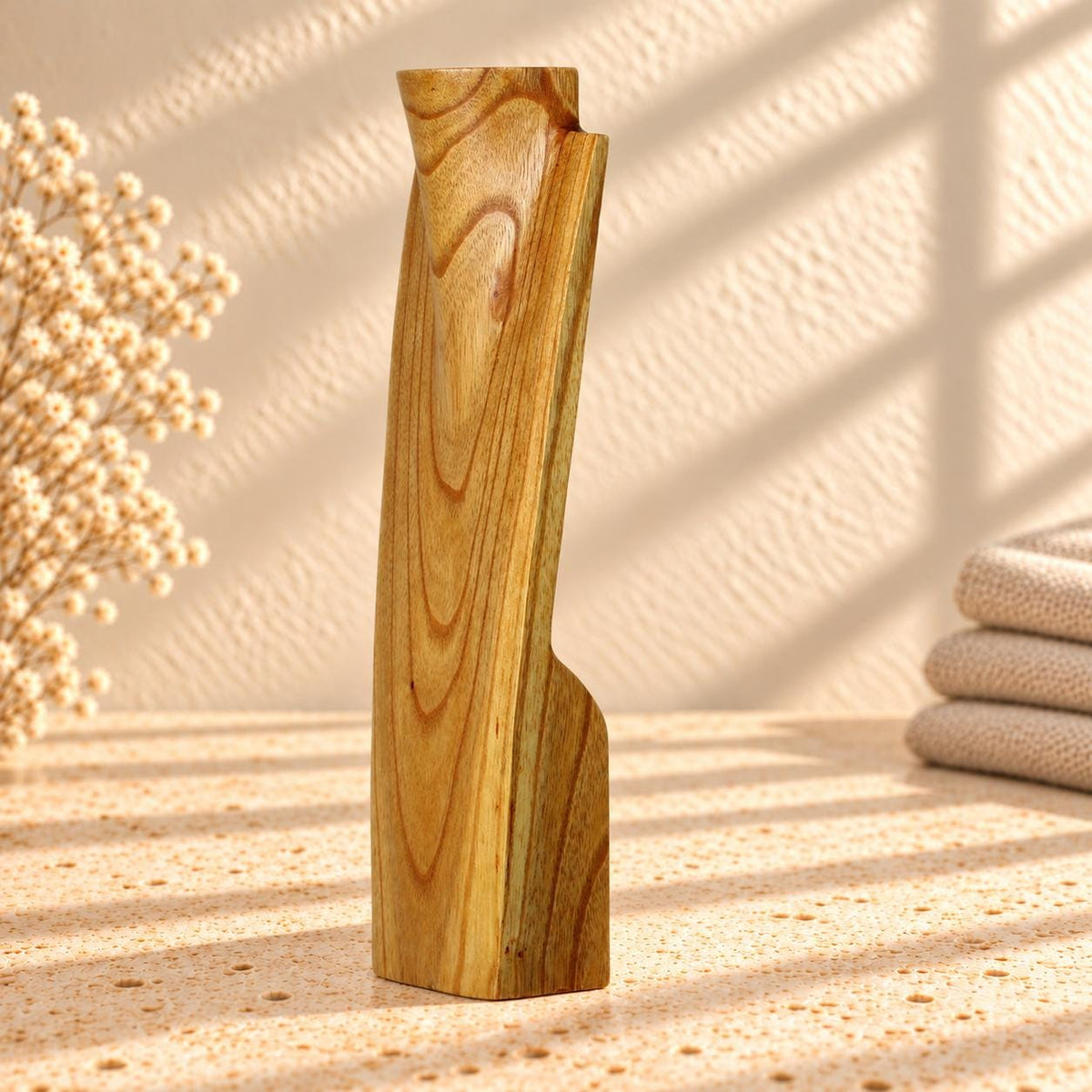 Wooden Necklace Display Bust, Natural Wood – Choose 20, 30 or 40 cm / 8, 12 or 16 in