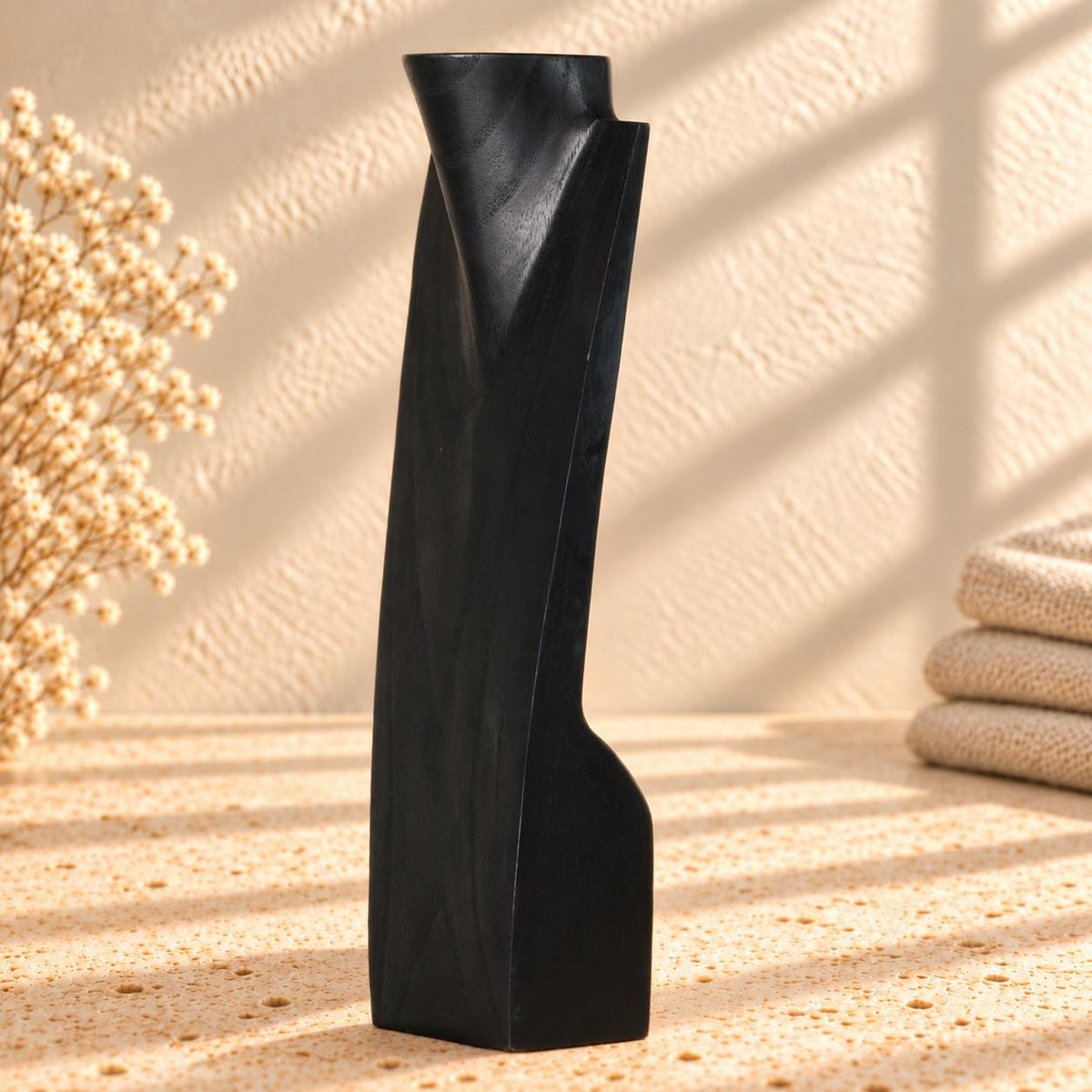 Wooden Necklace Display Bust, Black – Choose 20, 30 or 40 cm / 8, 12 or 16 in